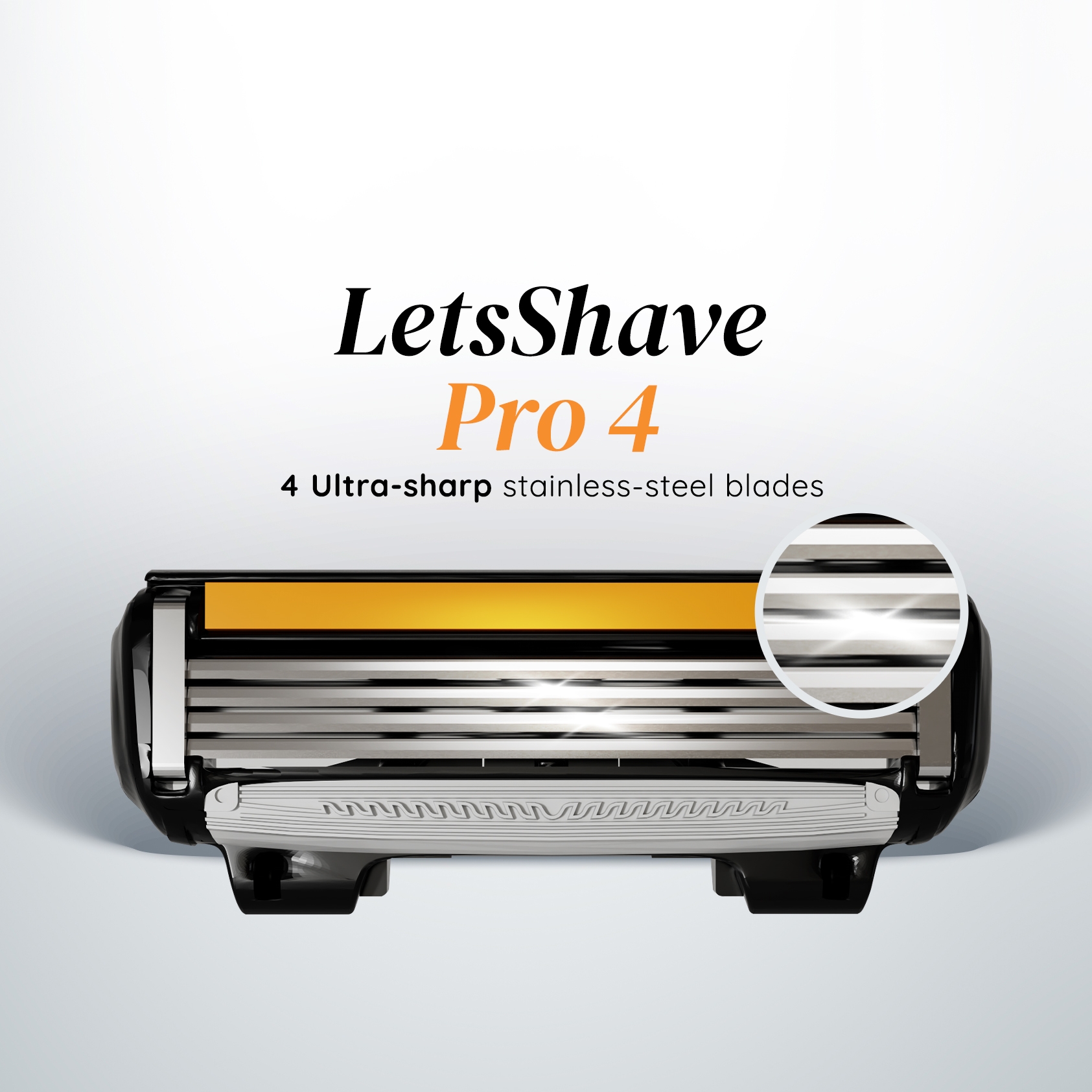 LetsShave | LetsShave Pro 4 Shaving Blades - Pack of 4 Razor Blades 1