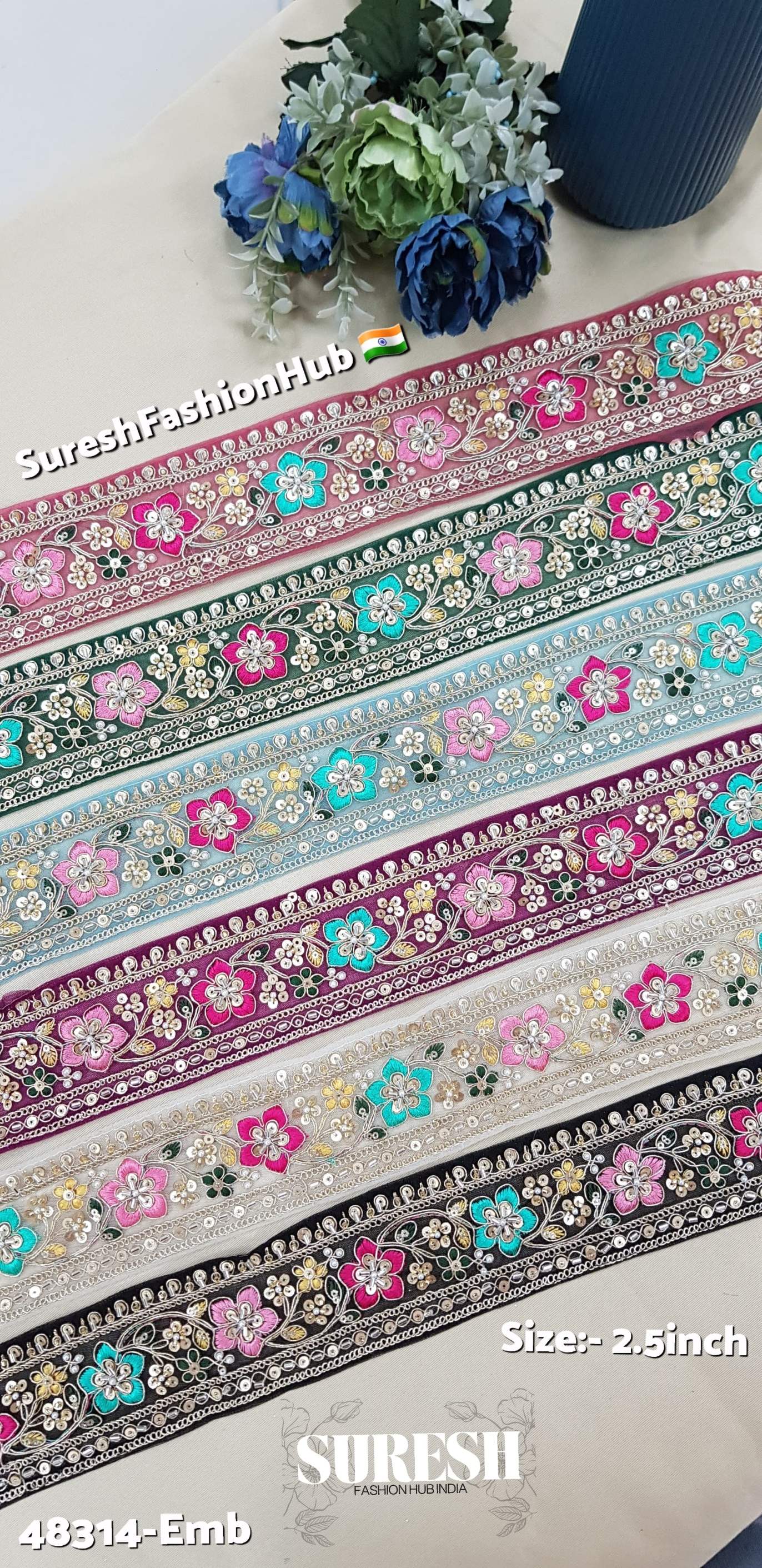 Kaddana Floral Embroidery Lace