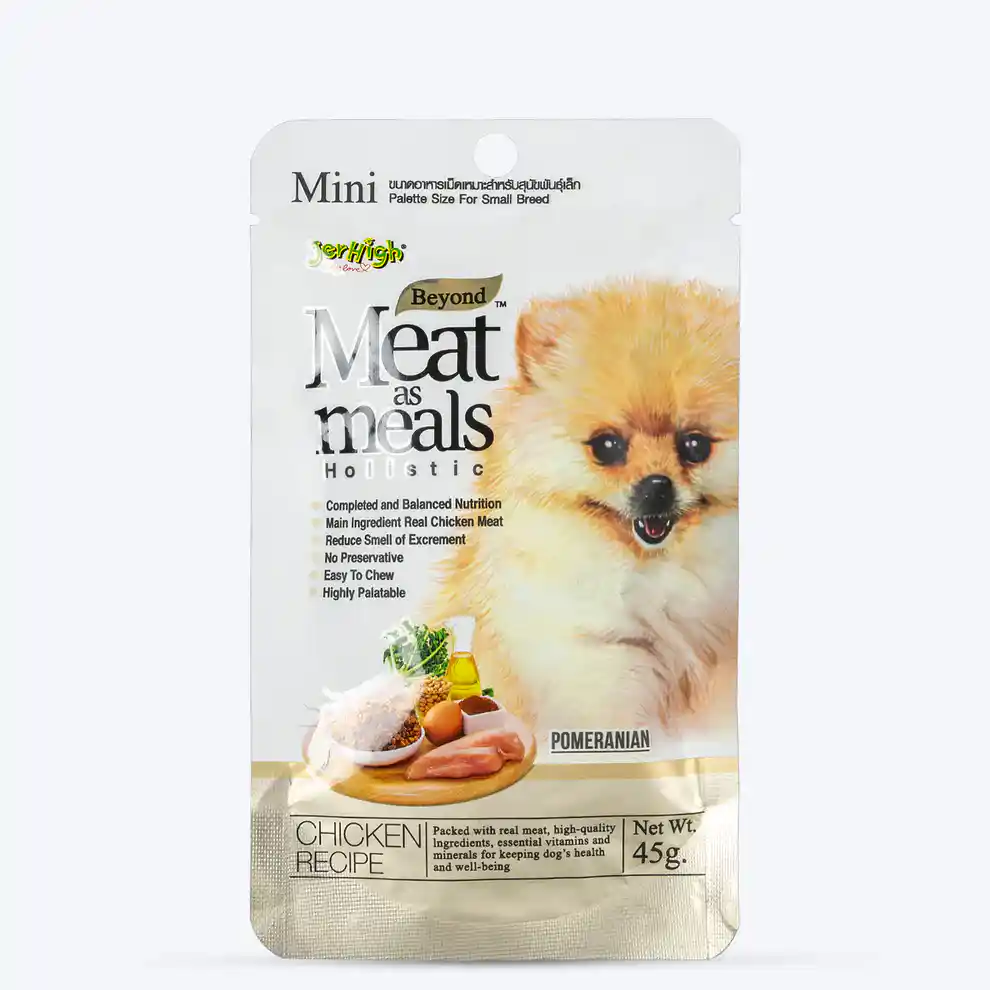 JerHigh Meat-As-Meals Chicken Recipe Wet Dog Treat 45g