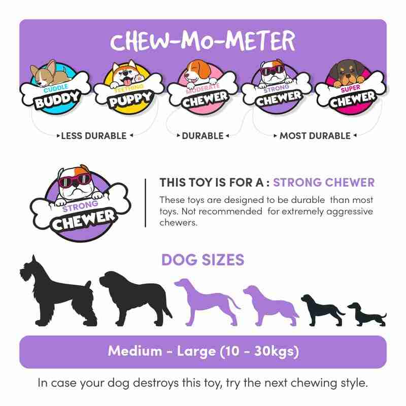 Barkbutler Fofos Ocean Turtle Squeaky Chew Toy for Dogs