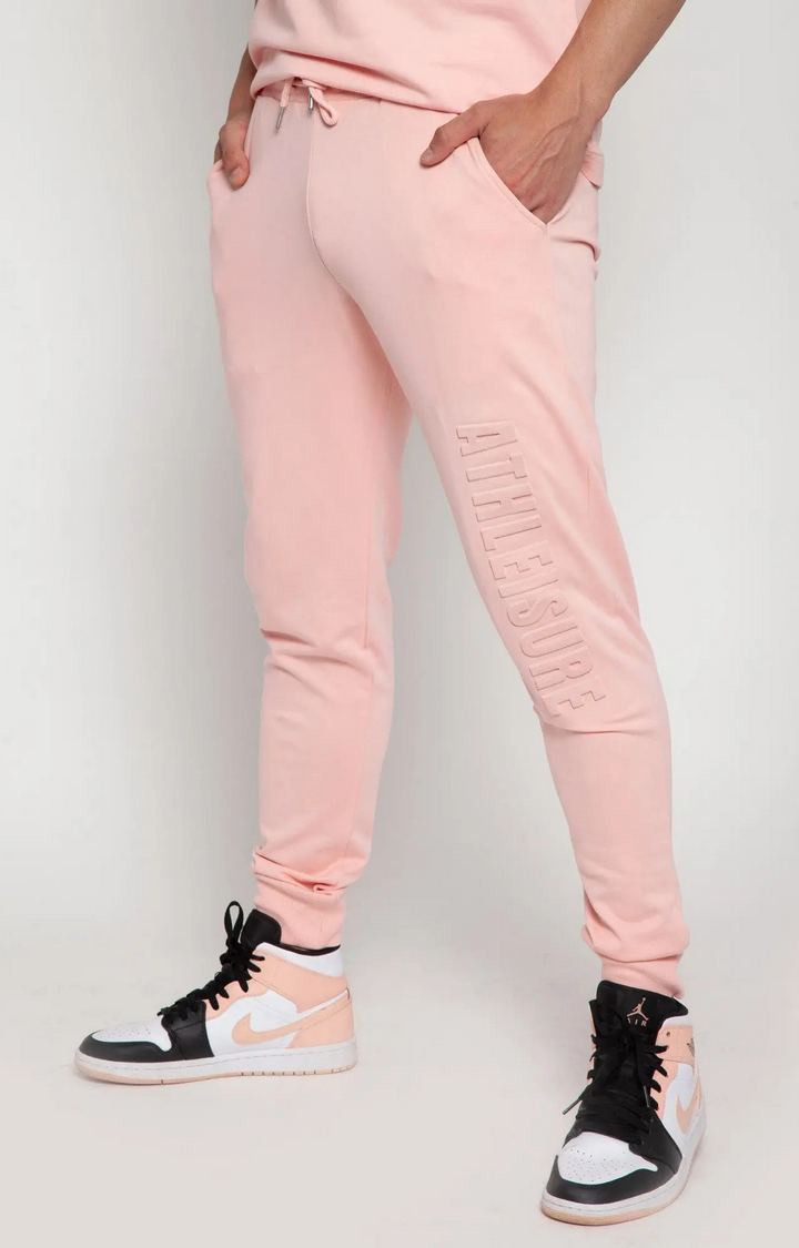 Salmon Athleisure Embossed Jogger