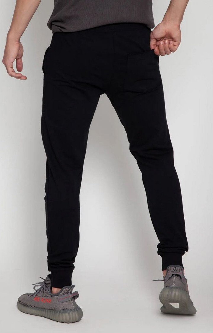 Mens black tapered store joggers
