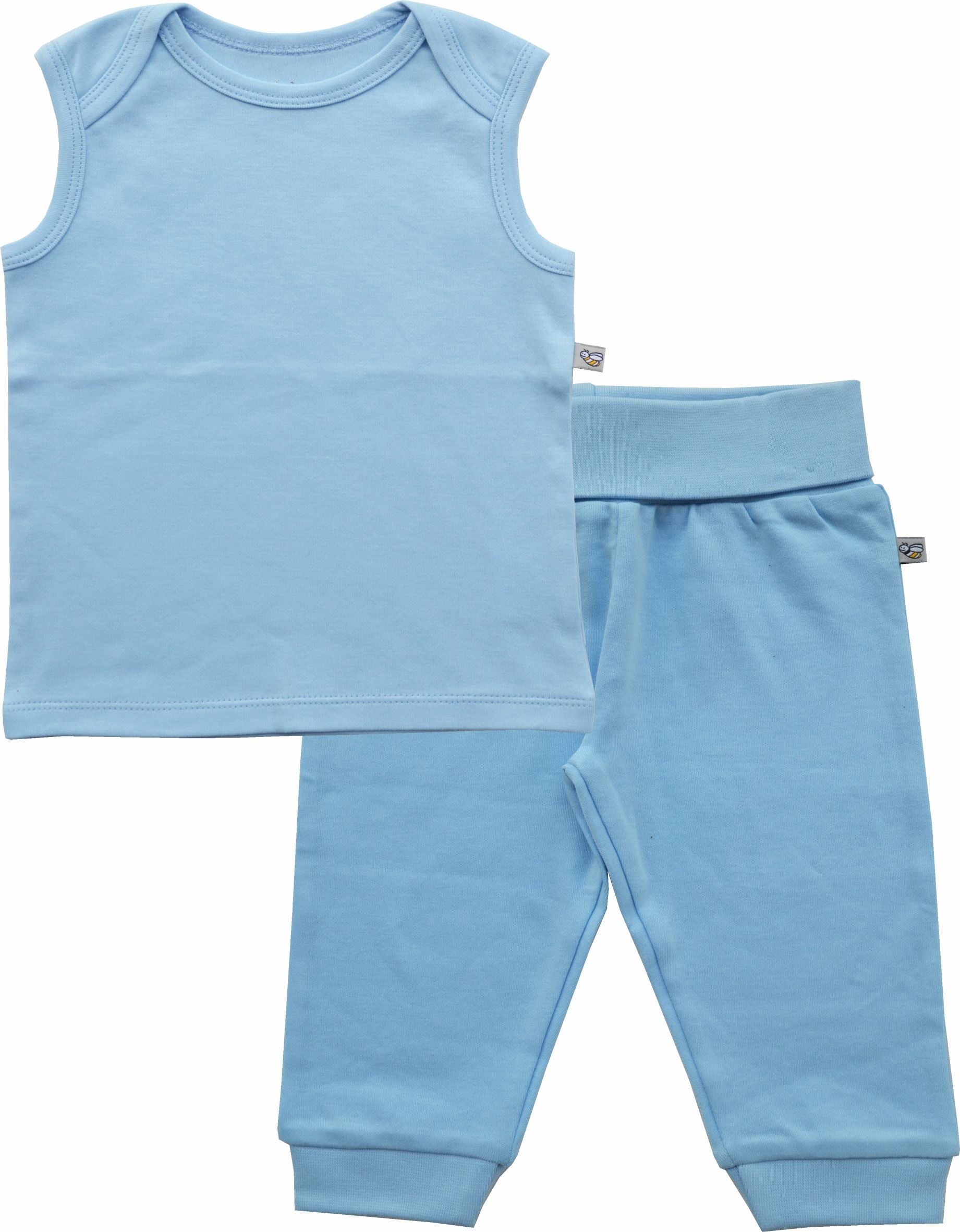 Blue Vest + Pant Set (100% Cotton Interlock Biowash)