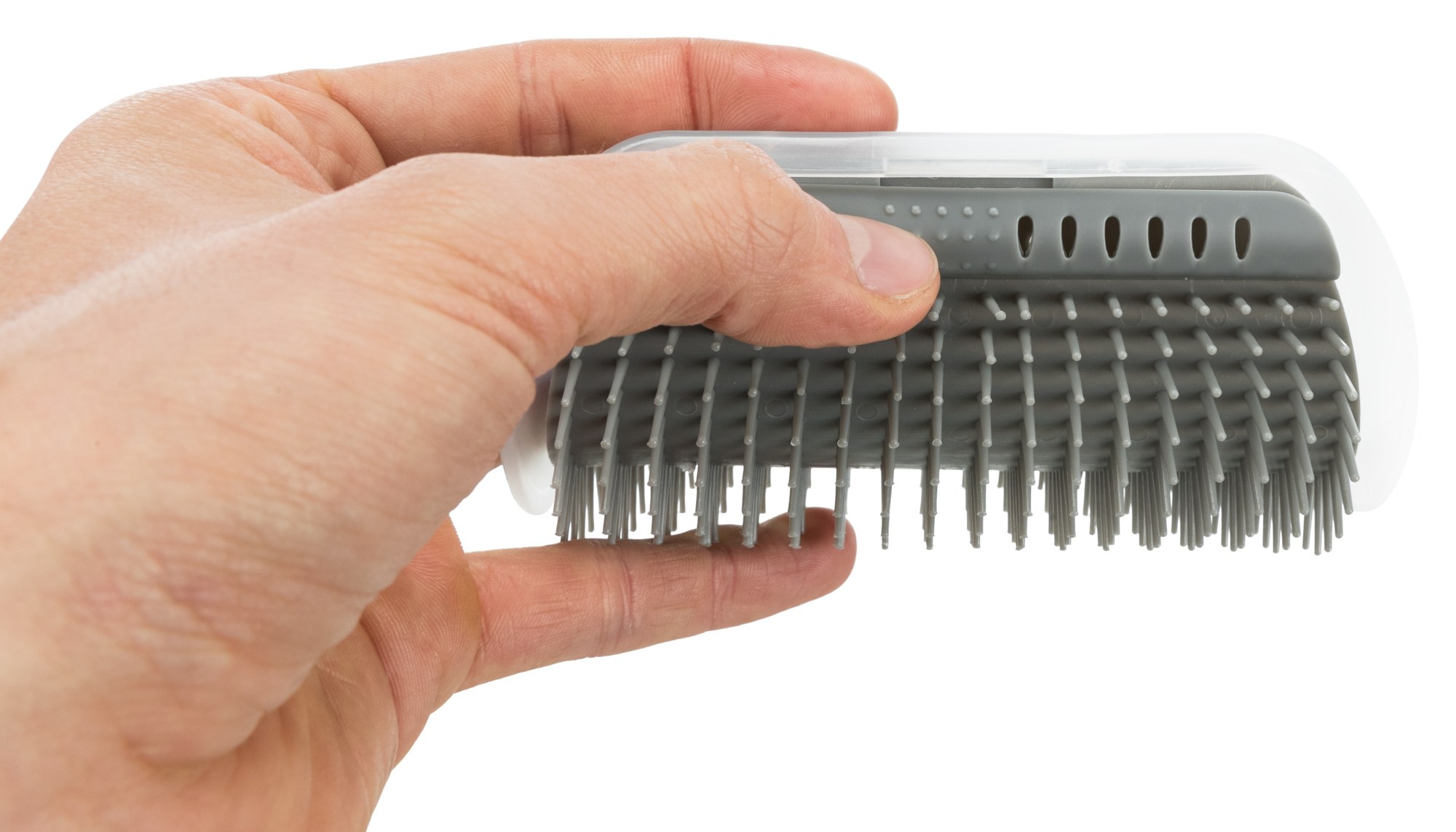 Trixie Corner Massage Brush For Cats (8×13 cm, Grey)