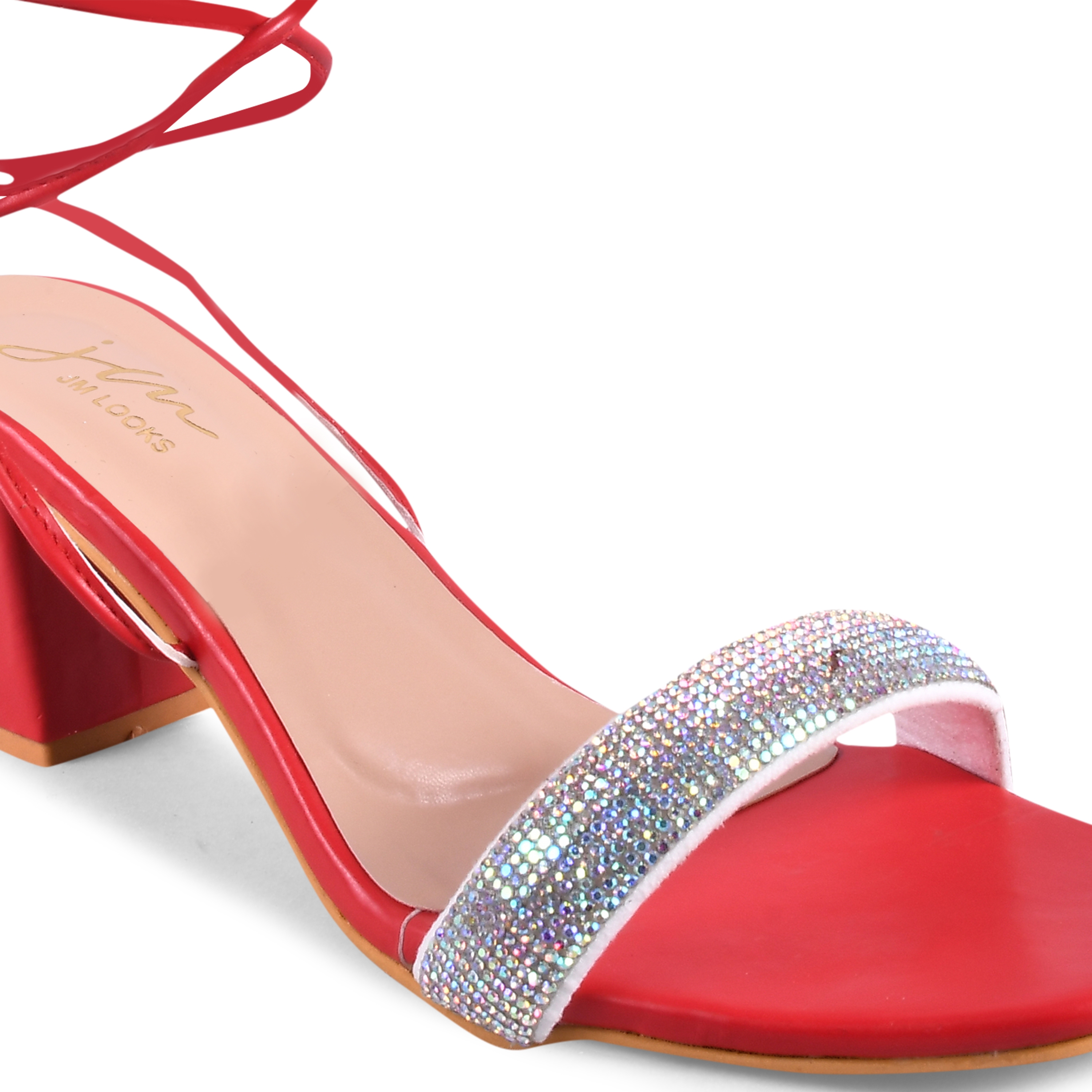 Buy Stylestry Womens & Girls Red Solid Slim Heels Sandals
