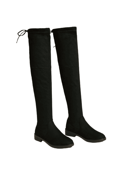 JM LOOKS Women's Long Boots, Black Synthetic Long Boots Design,Western Wears Shoes