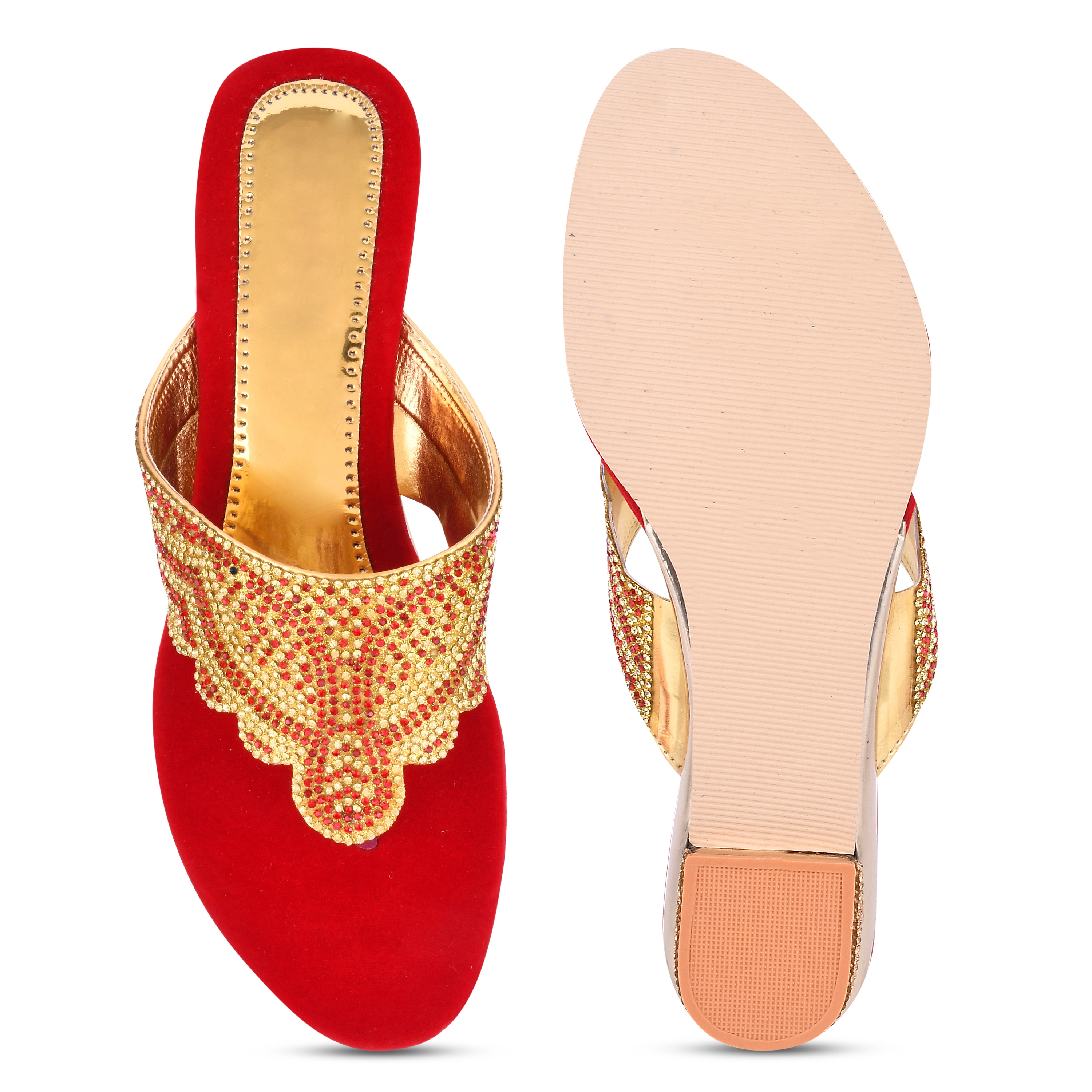 Buy Little Footwear Women Wedding Bridal Fashion Stylish Heel Sandal  (LF-104-RED-5) at Amazon.in