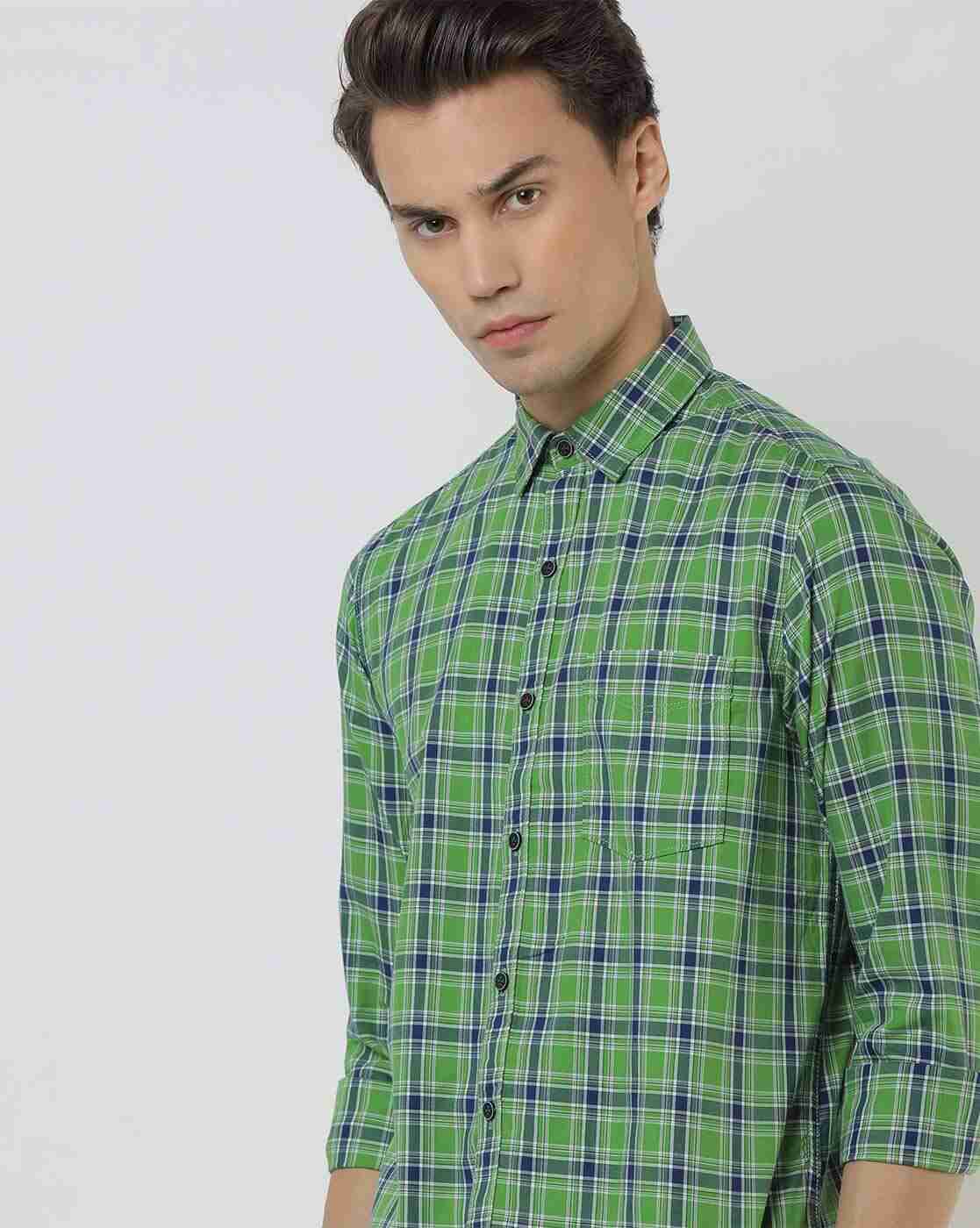 JOHN PLAYERS JEANS | Checked Slim Shirt with Patch Pocket|0