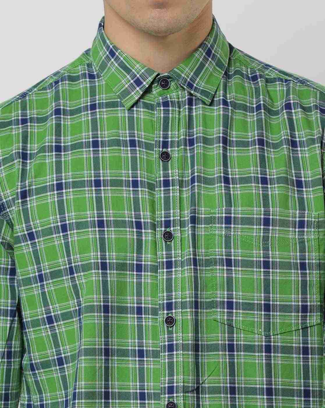 JOHN PLAYERS JEANS | Checked Slim Shirt with Patch Pocket|2