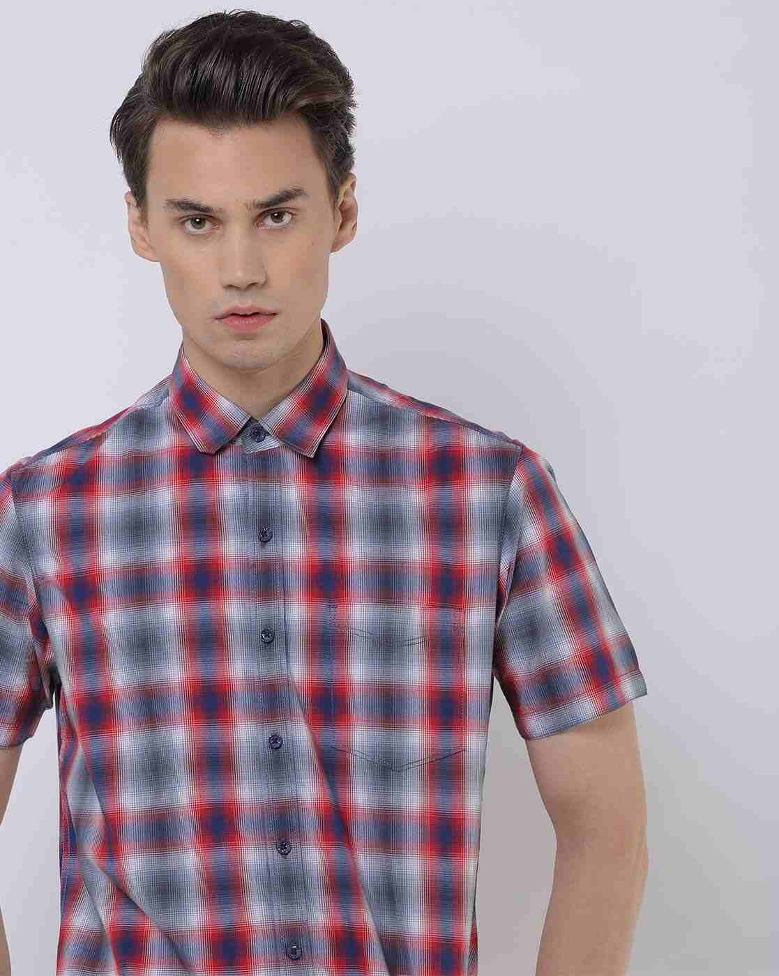 JOHN PLAYERS JEANS | Checked Slim Shirt with Patch Pocket|0