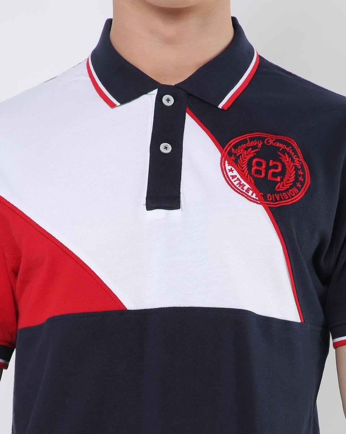JOHN PLAYERS JEANS | Colourblock Polo T-shirt|2