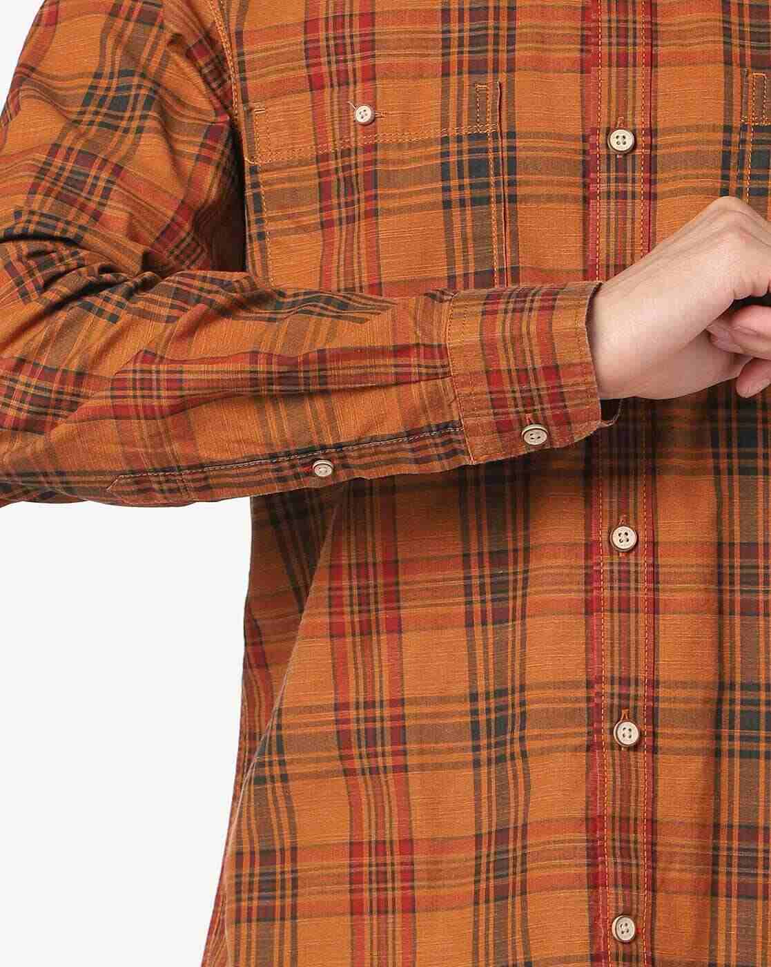 JOHN PLAYERS JEANS | Checked Slim Fit Shirt with Patch Pockets|3