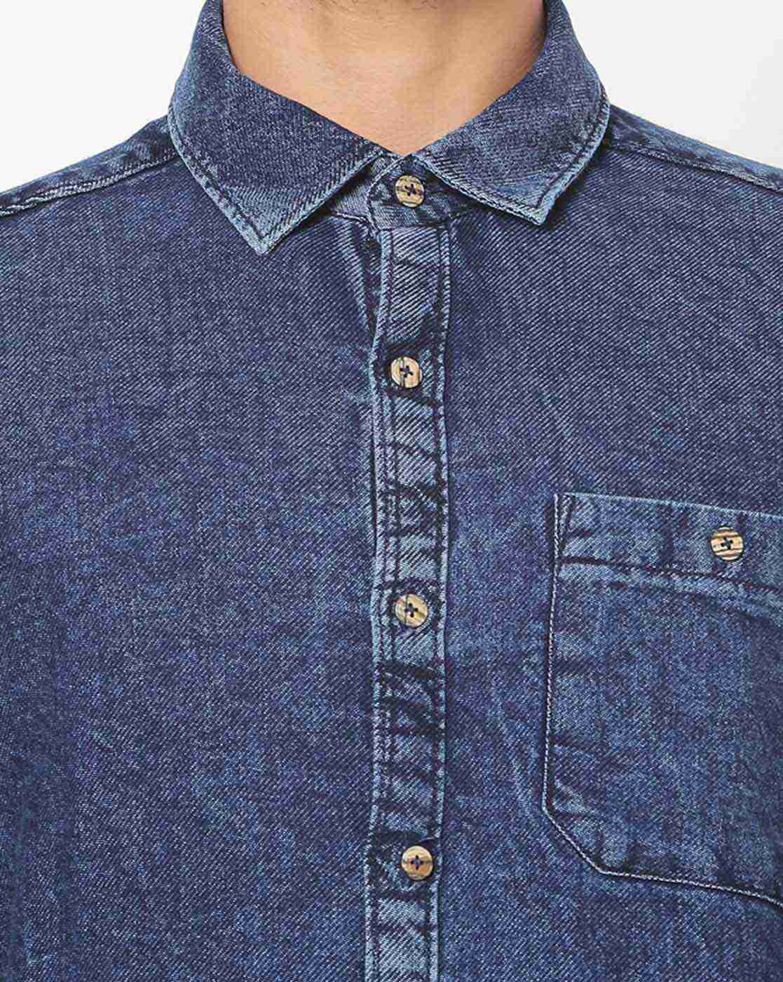 JOHN PLAYERS JEANS | Slim Fit Shirt with Patch Pocket|2