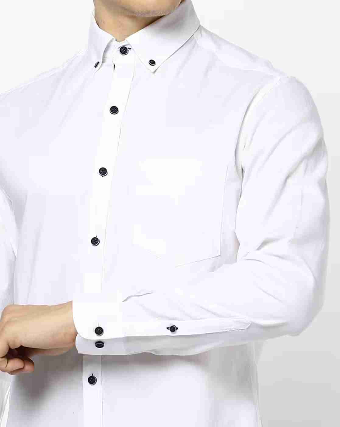 JOHN PLAYERS JEANS | Button-Down Slim Fit Shirt with Patch Pocket|2