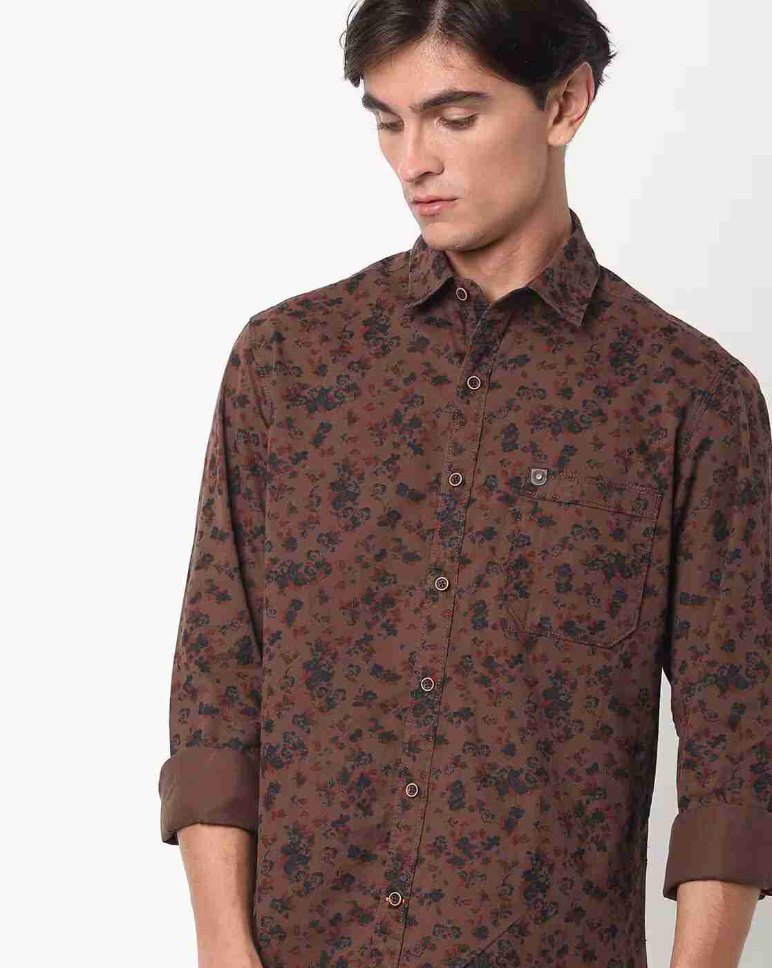 JOHN PLAYERS JEANS | Floral Print Extra Slim Fit Shirt|0
