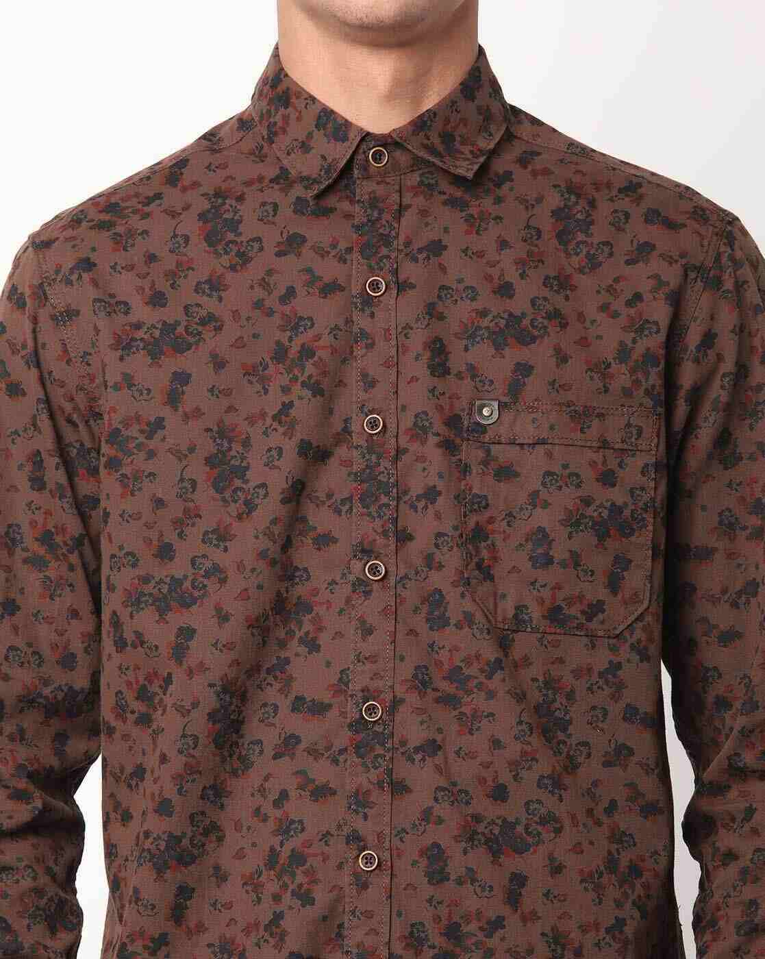 JOHN PLAYERS JEANS | Floral Print Extra Slim Fit Shirt|2