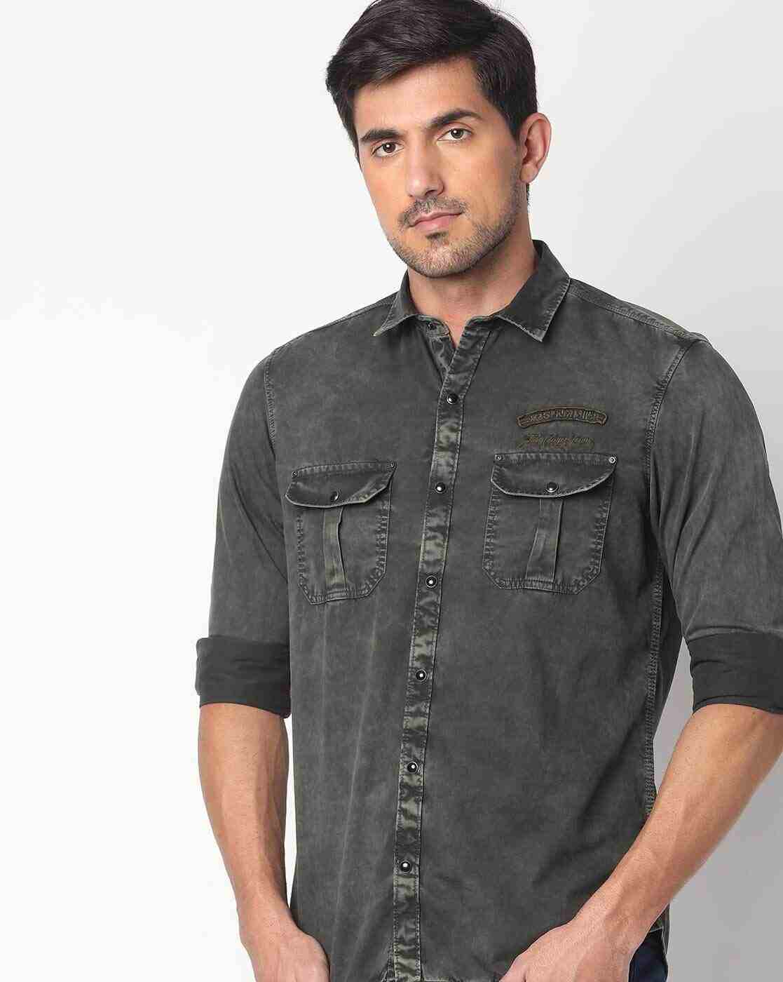 JOHN PLAYERS JEANS | Extra Slim Fit Shirt with Flap Pockets|0