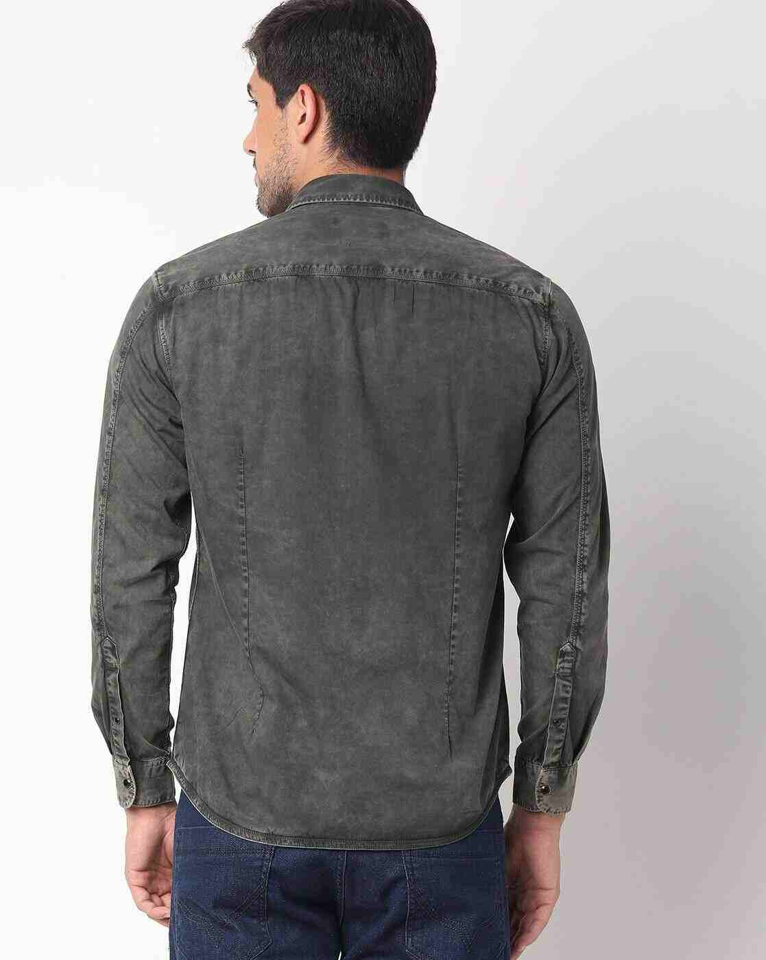 JOHN PLAYERS JEANS | Extra Slim Fit Shirt with Flap Pockets|1