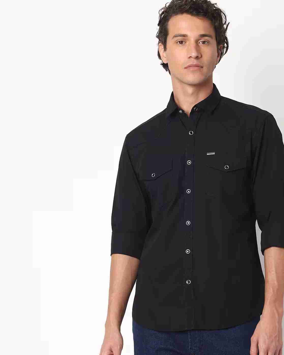JOHN PLAYERS JEANS | Extra Slim Fit Shirt with Flap Pockets|0