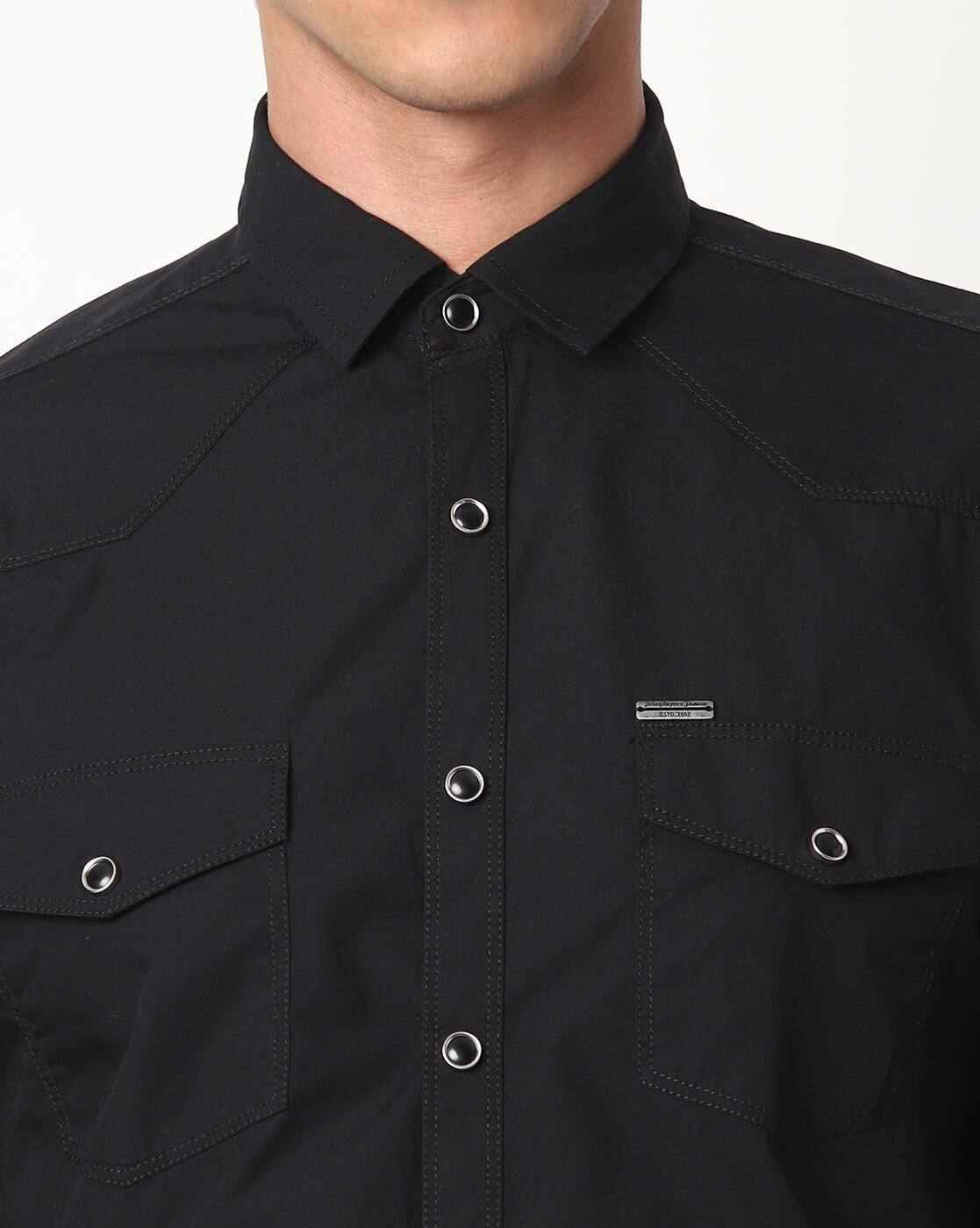 JOHN PLAYERS JEANS | Extra Slim Fit Shirt with Flap Pockets|2