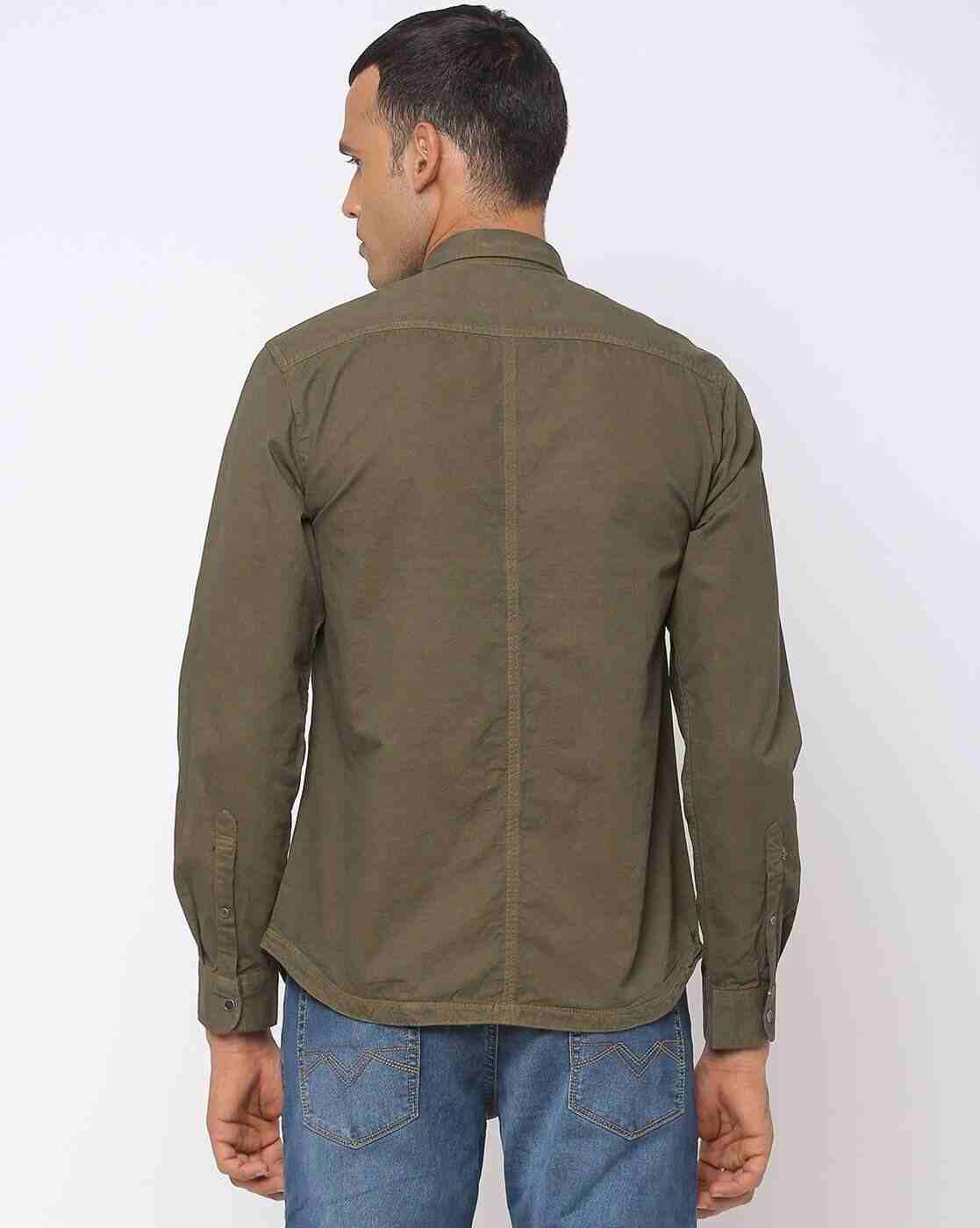 JOHN PLAYERS JEANS | Extra Slim Fit Cotton Shirt with Flap Pockets|1