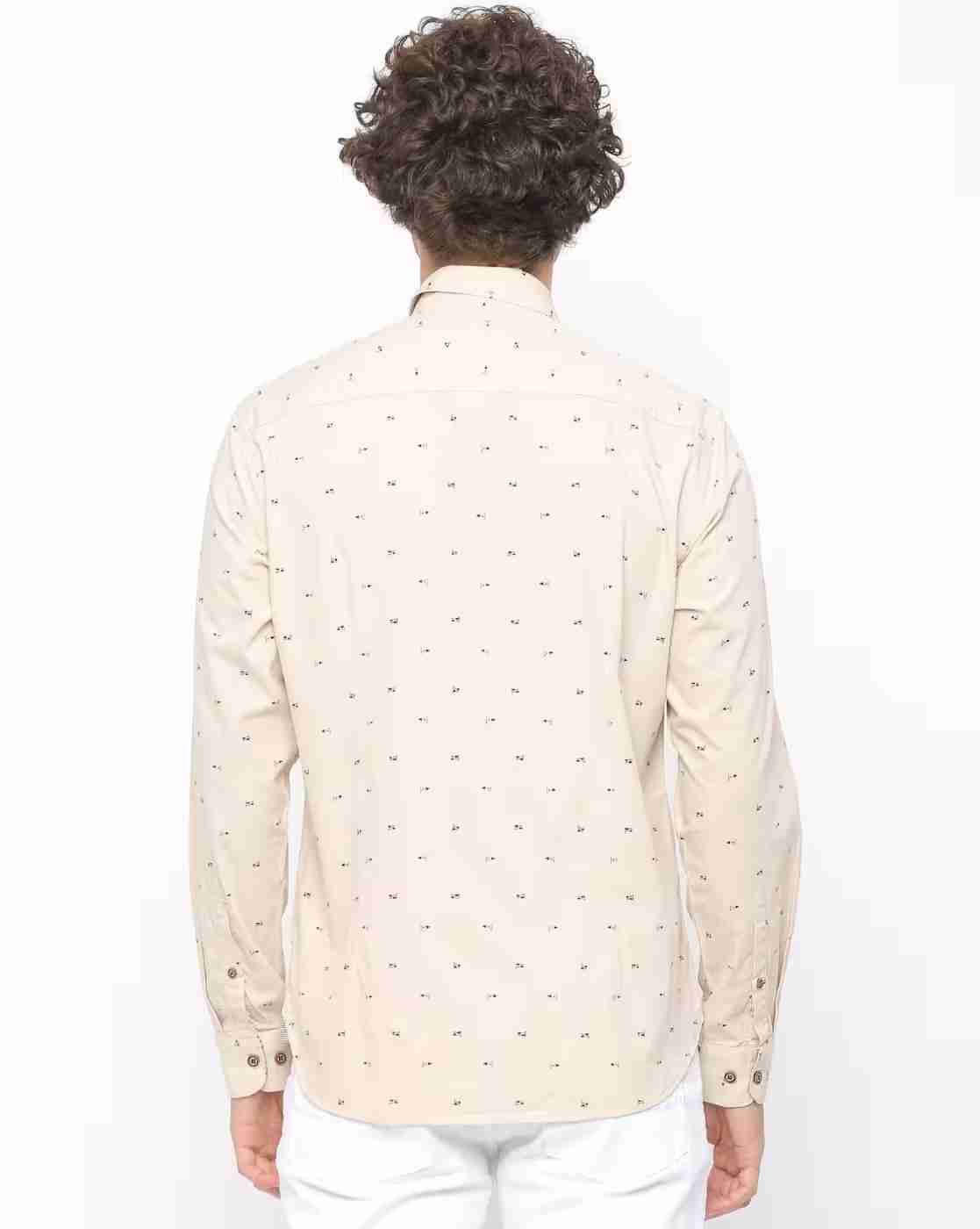 JOHN PLAYERS JEANS | Micro Print Shirt with Patch Pocket|1
