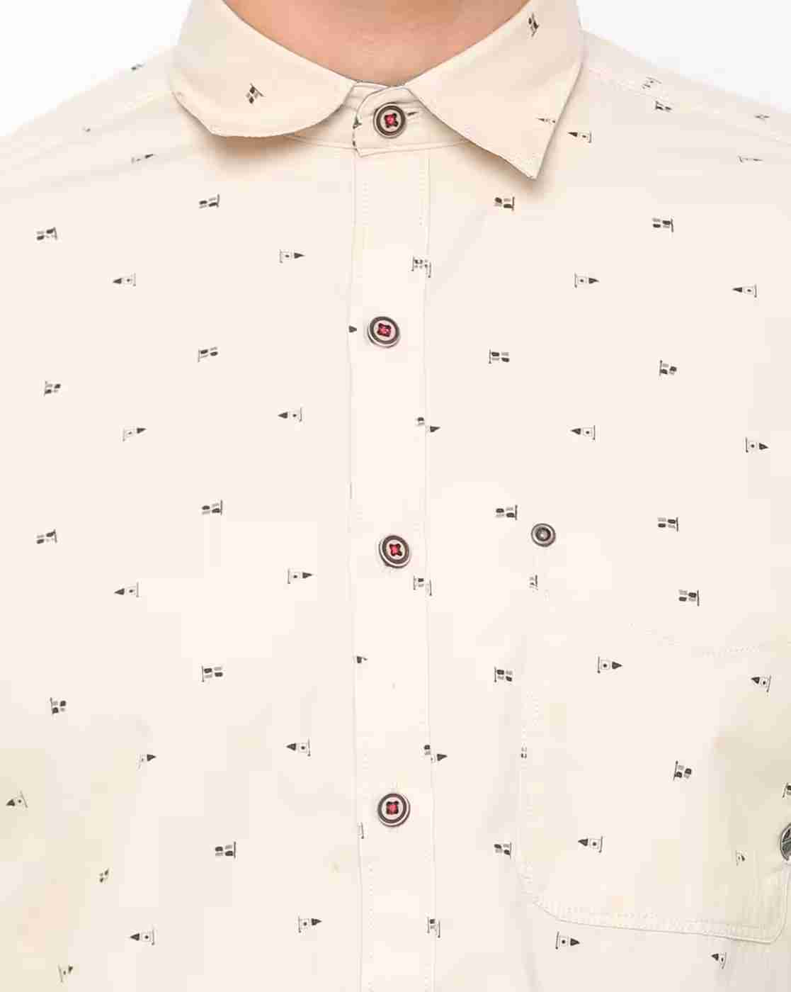 JOHN PLAYERS JEANS | Micro Print Shirt with Patch Pocket|2