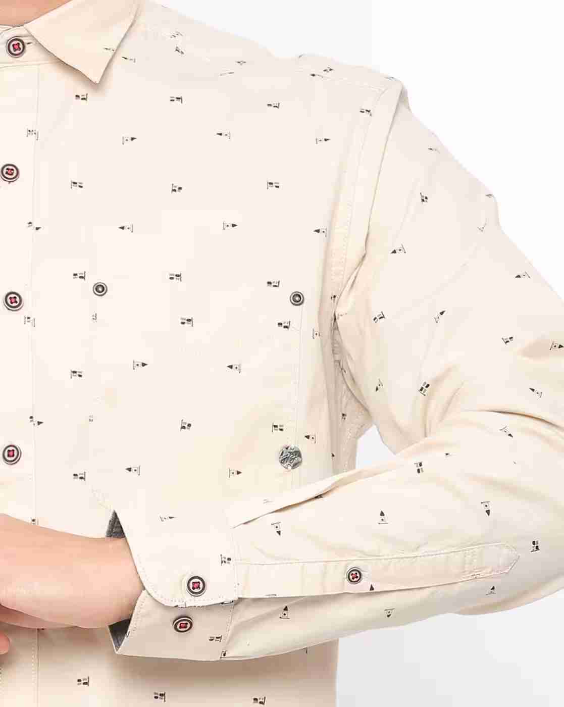 JOHN PLAYERS JEANS | Micro Print Shirt with Patch Pocket|3