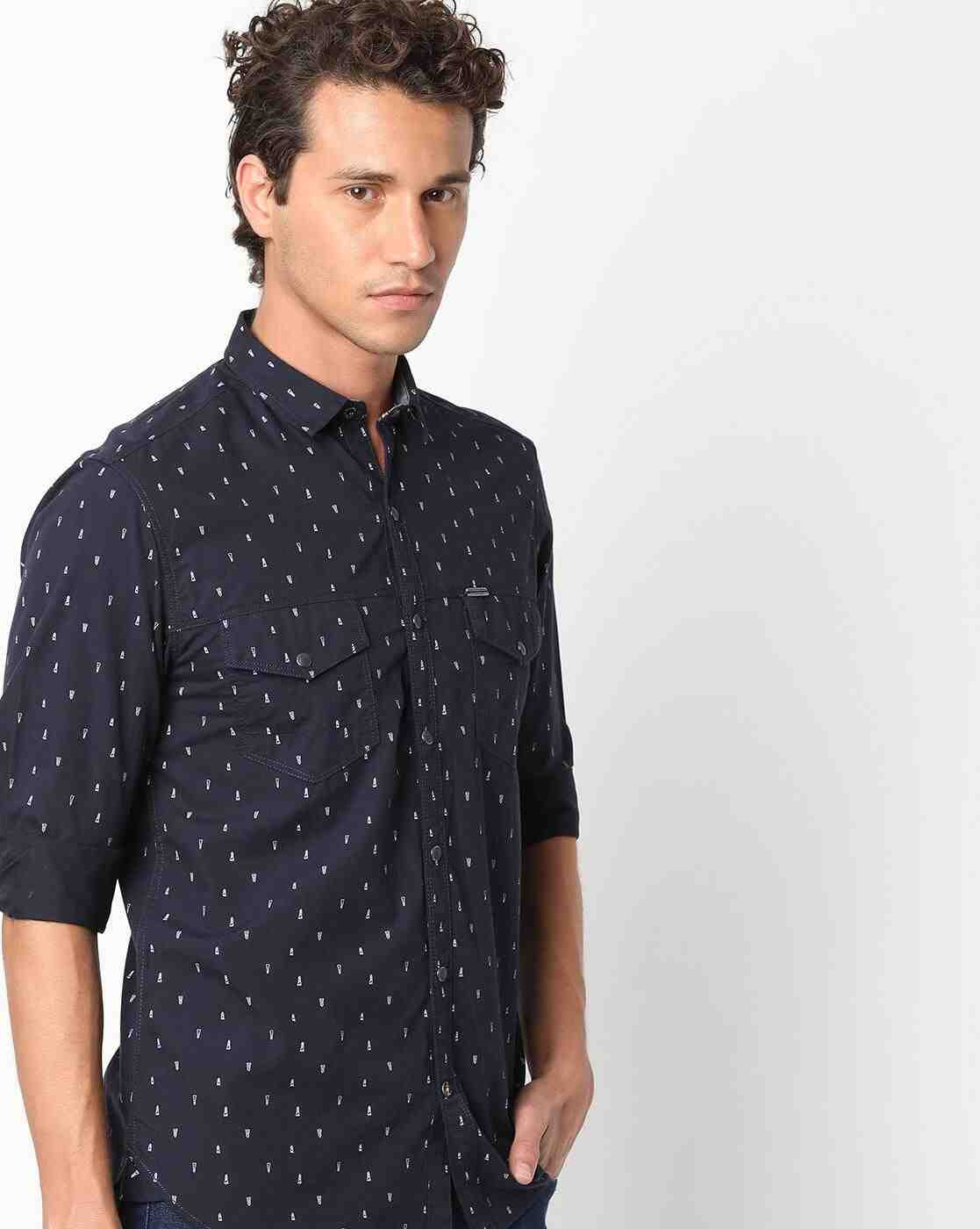 JOHN PLAYERS JEANS | Printed Extra Slim Fit Shirt|0