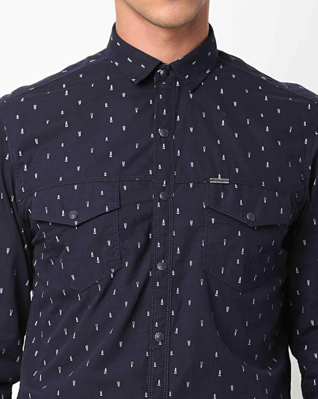 JOHN PLAYERS JEANS | Printed Extra Slim Fit Shirt|2