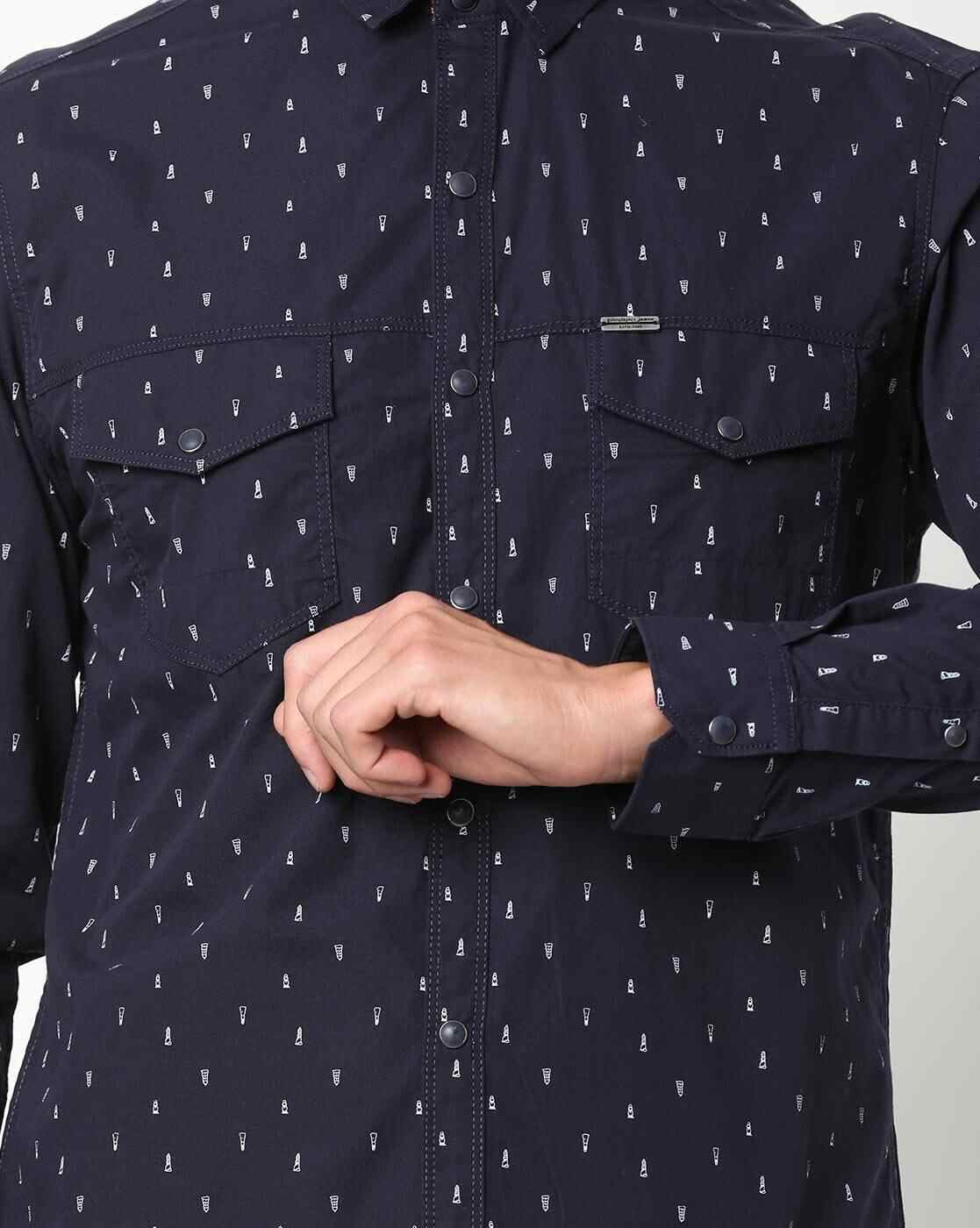 JOHN PLAYERS JEANS | Printed Extra Slim Fit Shirt|3