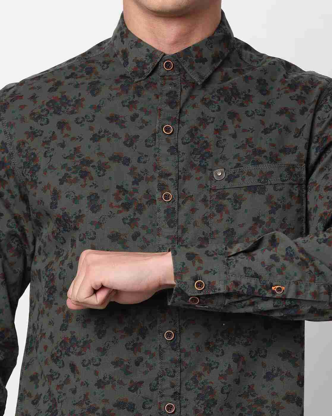 JOHN PLAYERS JEANS | Extra Slim Fit Floral Print Shirt|3