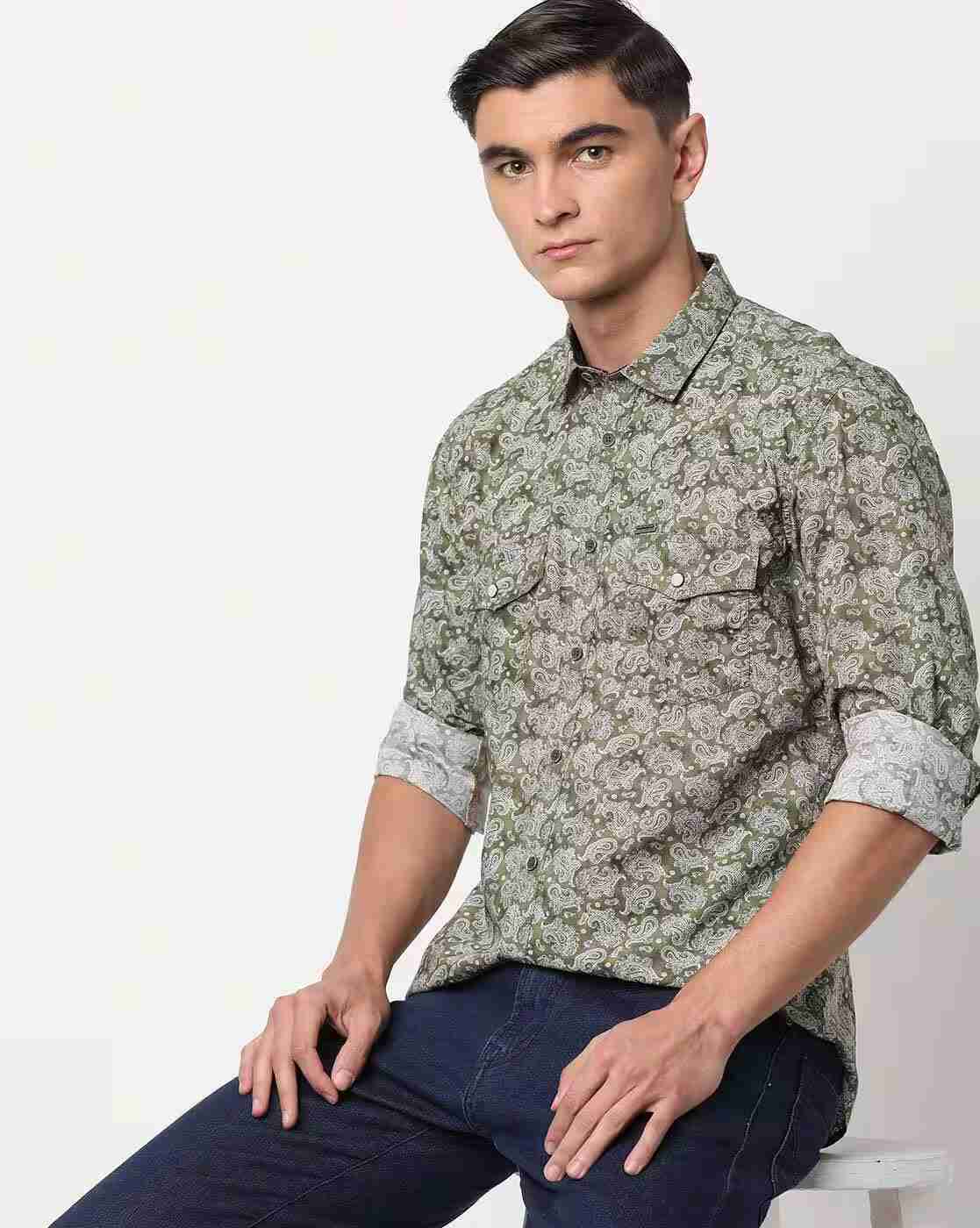 JOHN PLAYERS JEANS | Extra Slim Fit Paisley Print Shirt|0