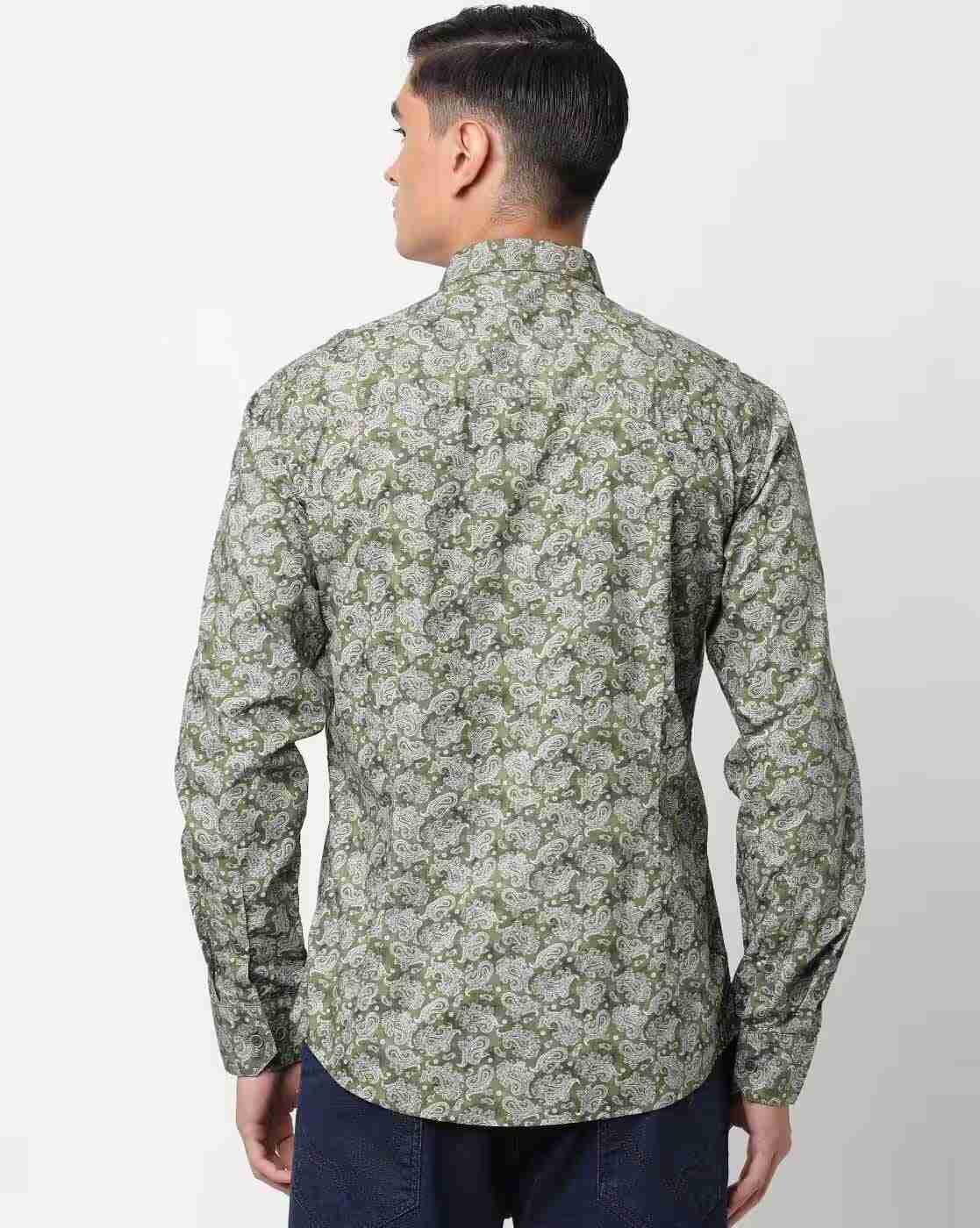 JOHN PLAYERS JEANS | Extra Slim Fit Paisley Print Shirt|1