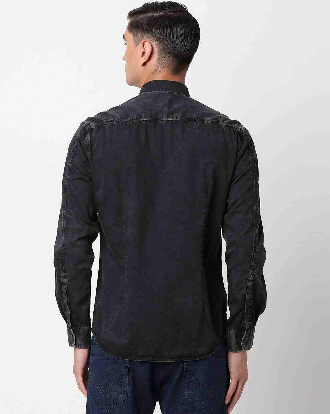 JOHN PLAYERS JEANS | Extra Slim Fit Washed Shirt|1