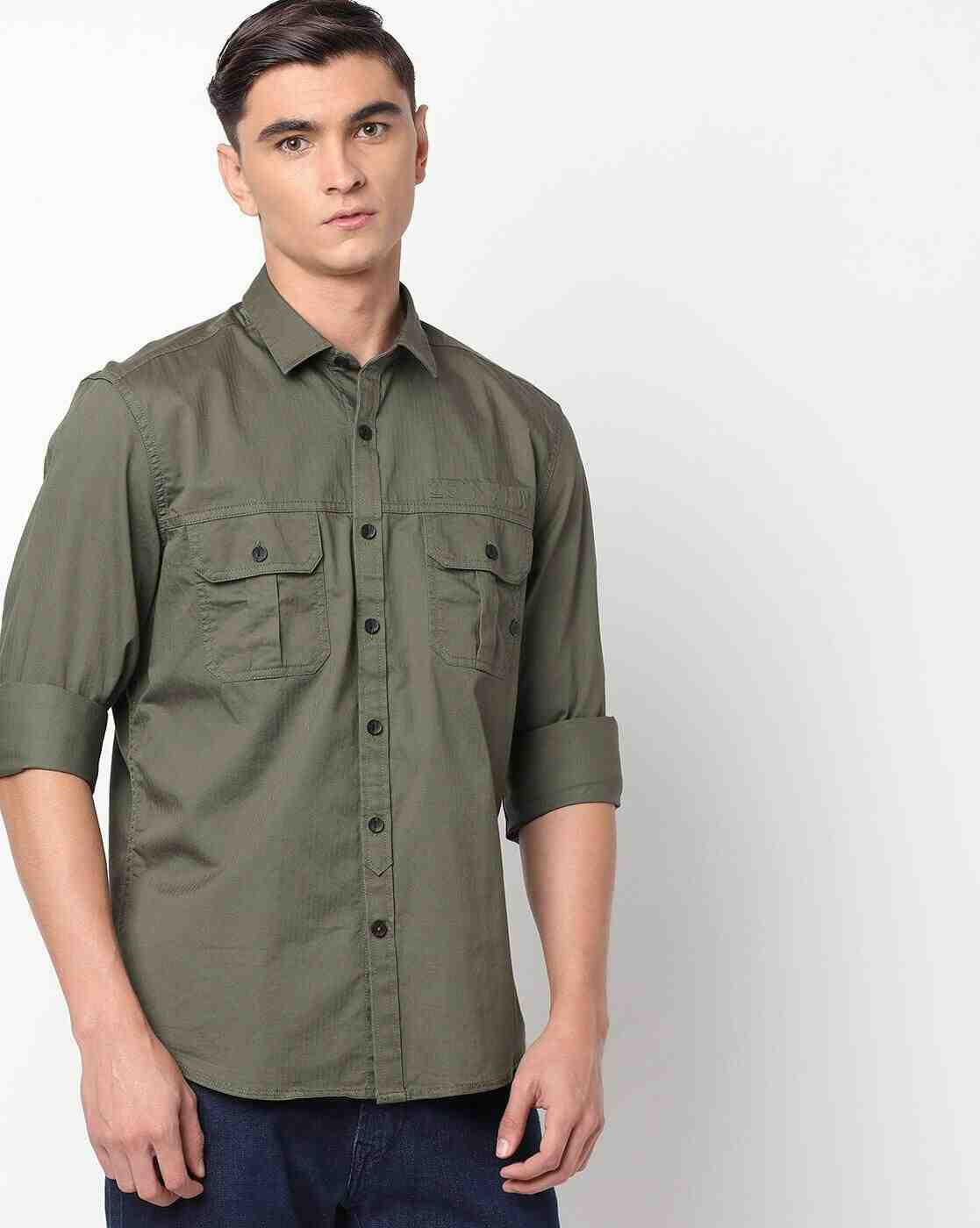 JOHN PLAYERS JEANS | Extra Slim Fit Shirt with Flap Pockets|0
