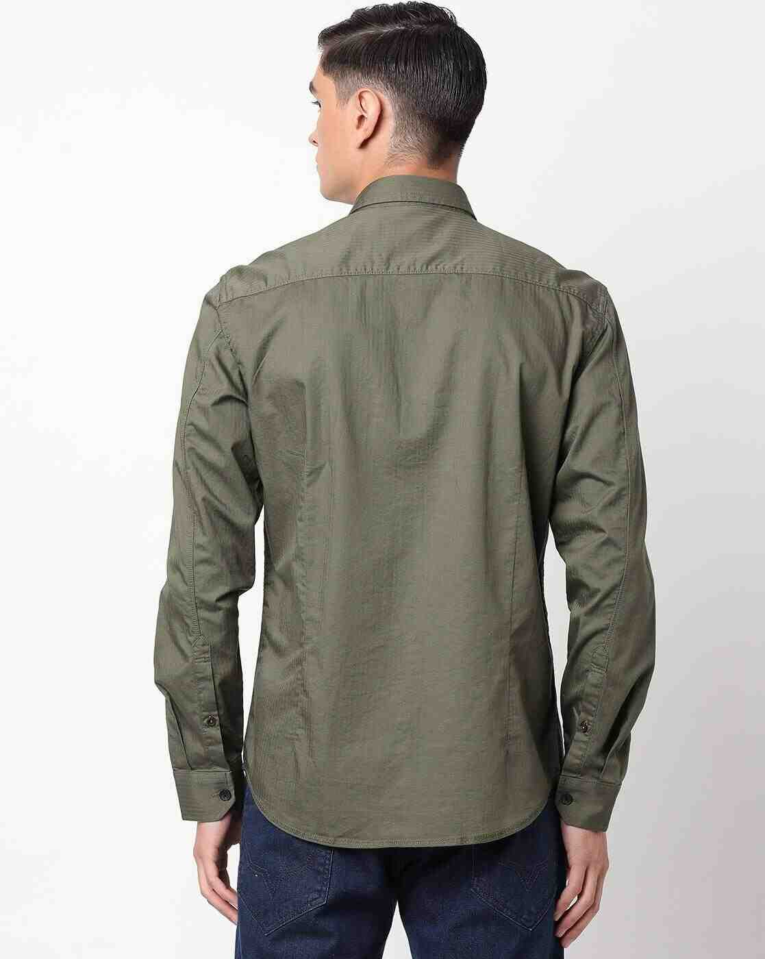 JOHN PLAYERS JEANS | Extra Slim Fit Shirt with Flap Pockets|1