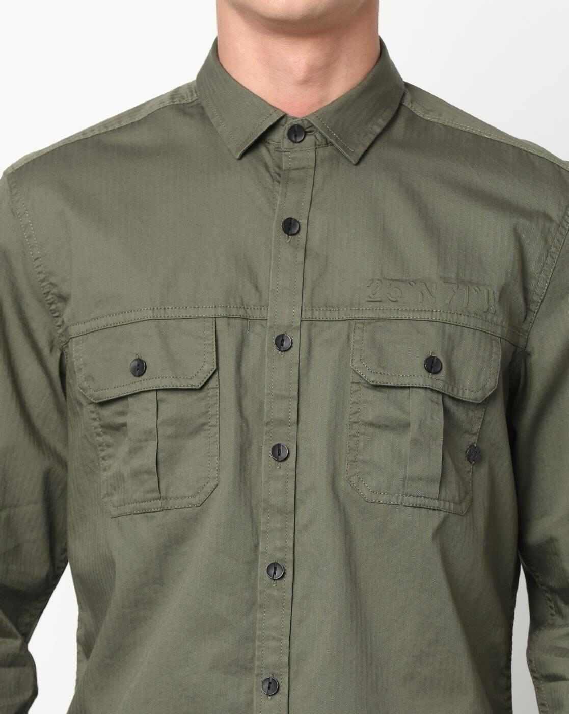 JOHN PLAYERS JEANS | Extra Slim Fit Shirt with Flap Pockets|2