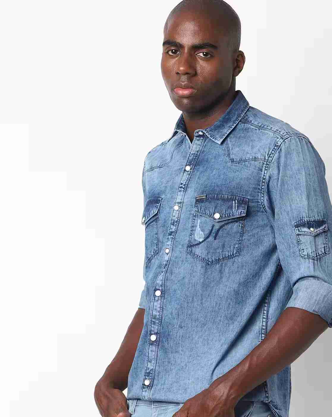 JOHN PLAYERS JEANS | Extra Slim Fit Washed Shirt|0