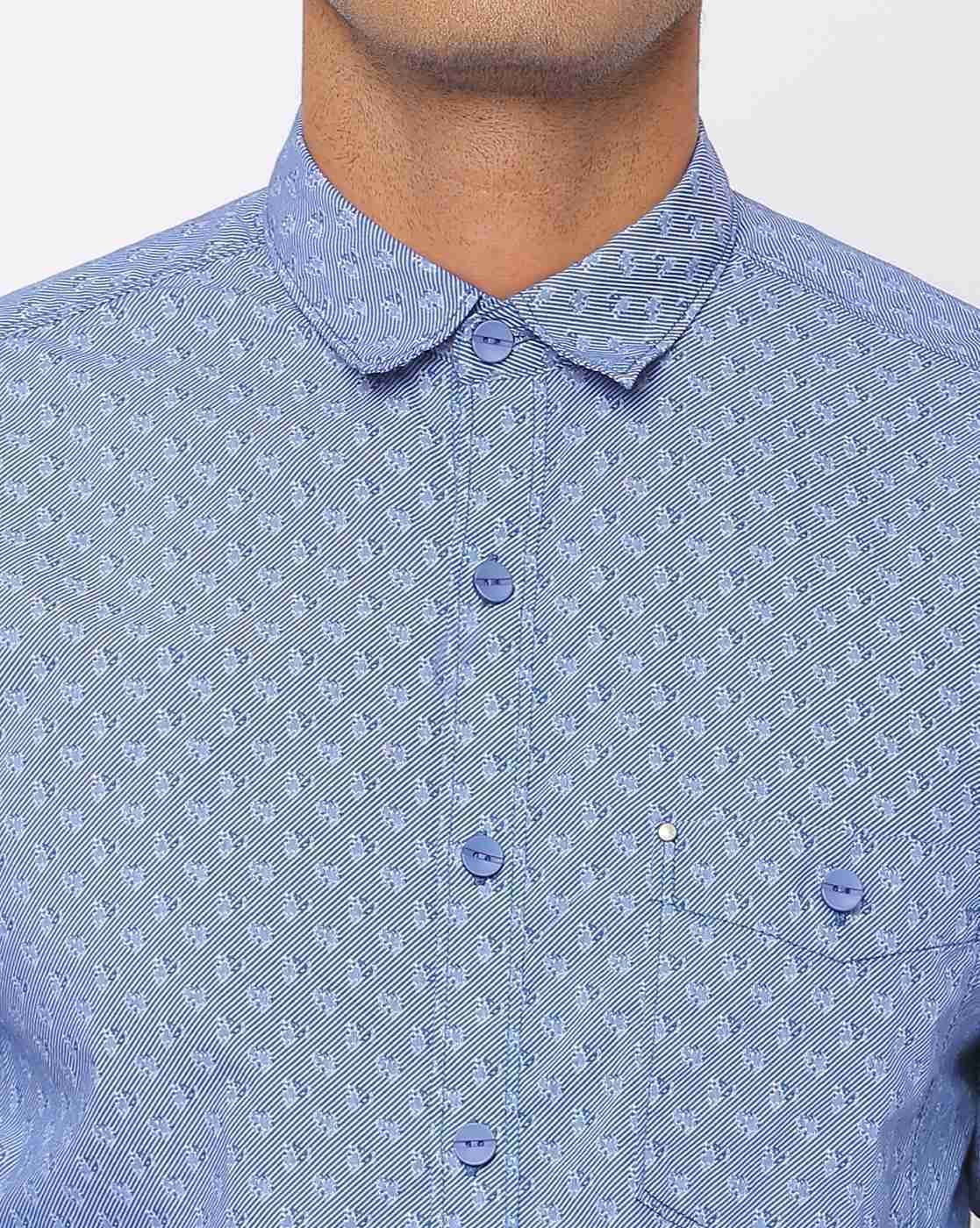 JOHN PLAYERS JEANS | Micro Print Slim Fit Shirt|2