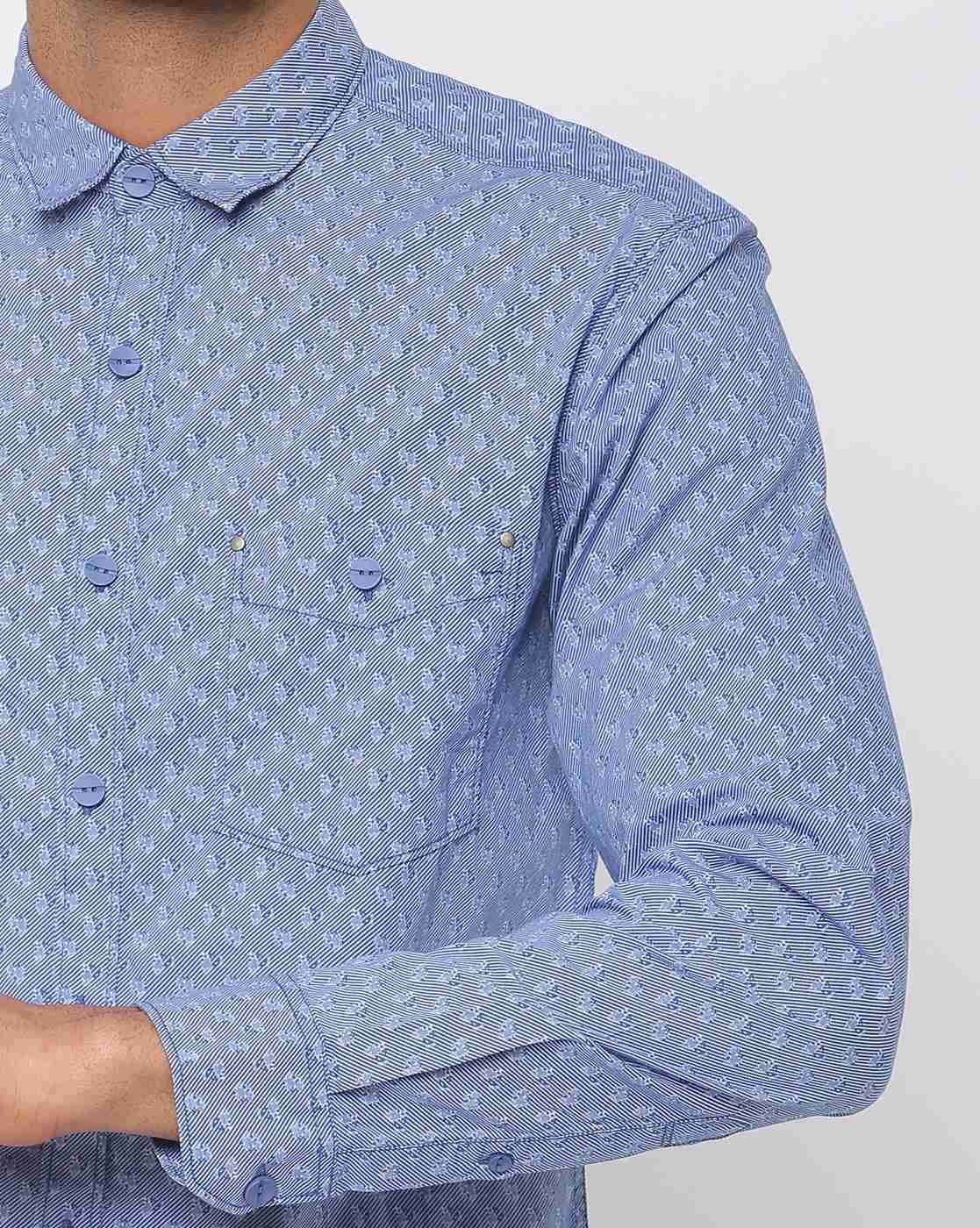 JOHN PLAYERS JEANS | Micro Print Slim Fit Shirt|3