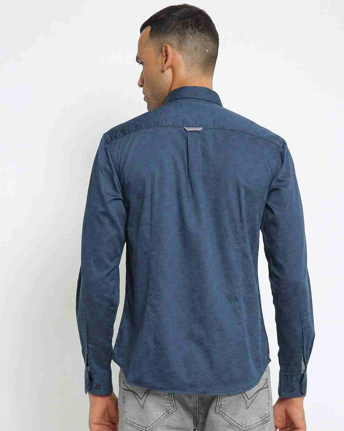 JOHN PLAYERS JEANS | Slim Fit Shirt with Patch Pocket|1