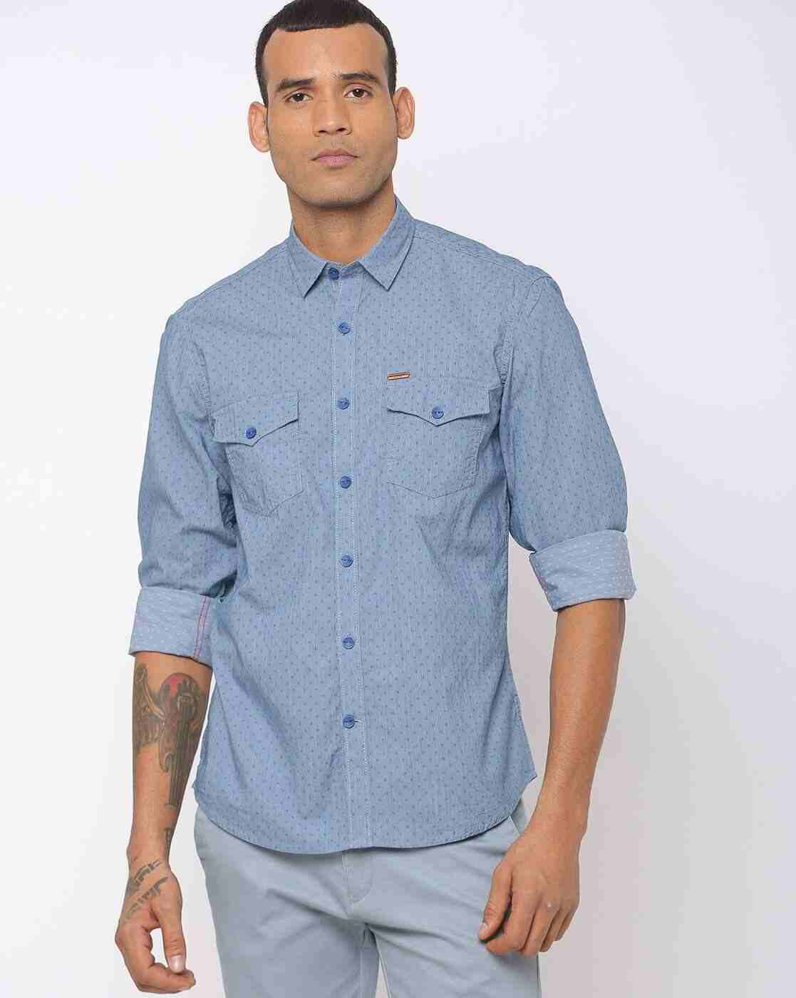JOHN PLAYERS JEANS | Micro Print Slim Fit Shirt|0