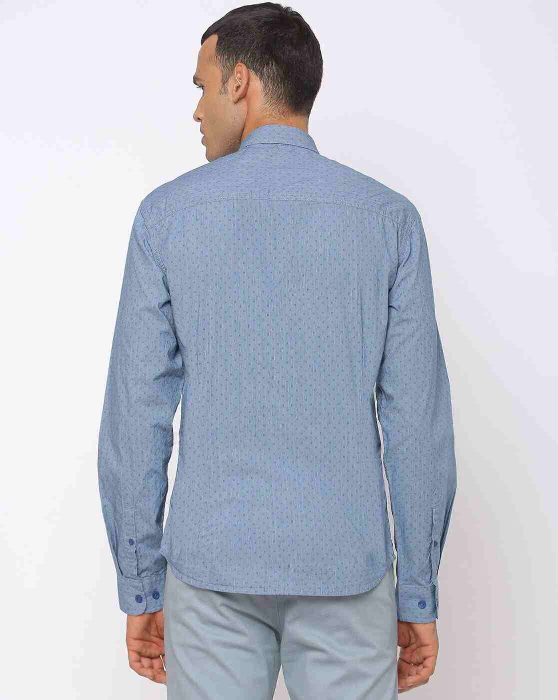 JOHN PLAYERS JEANS | Micro Print Slim Fit Shirt|1
