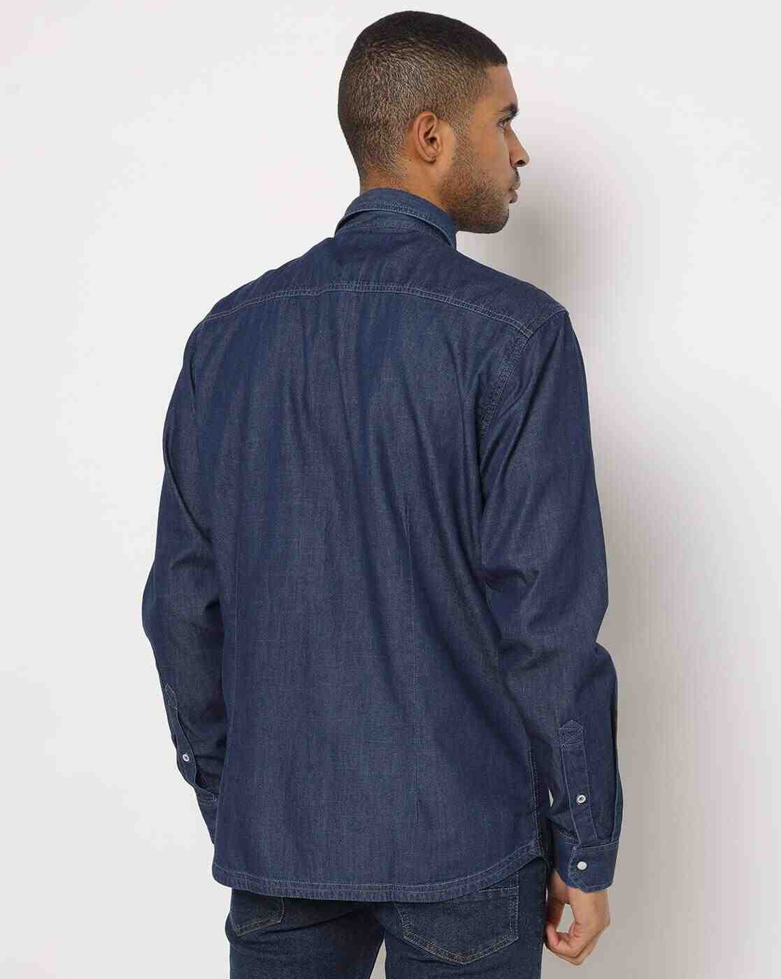 JOHN PLAYERS JEANS | Men Slim Fit Shirt with Flap Pockets|1