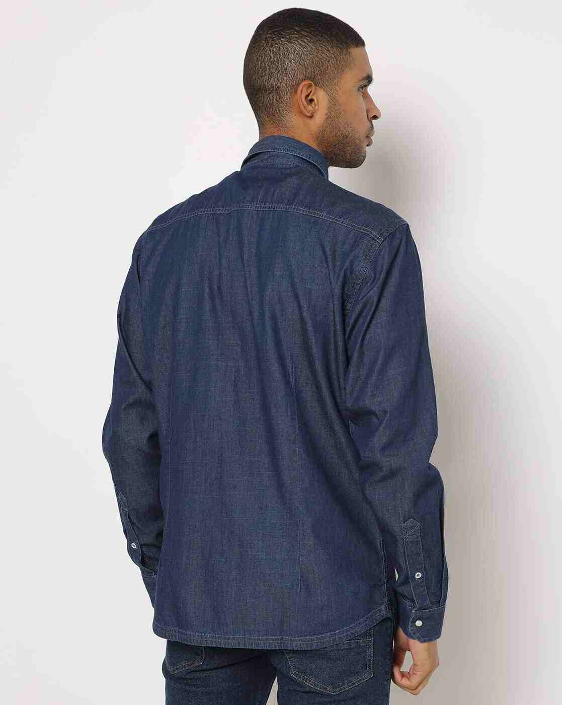 JOHN PLAYERS JEANS | Men Slim Fit Shirt with Flap Pockets|1