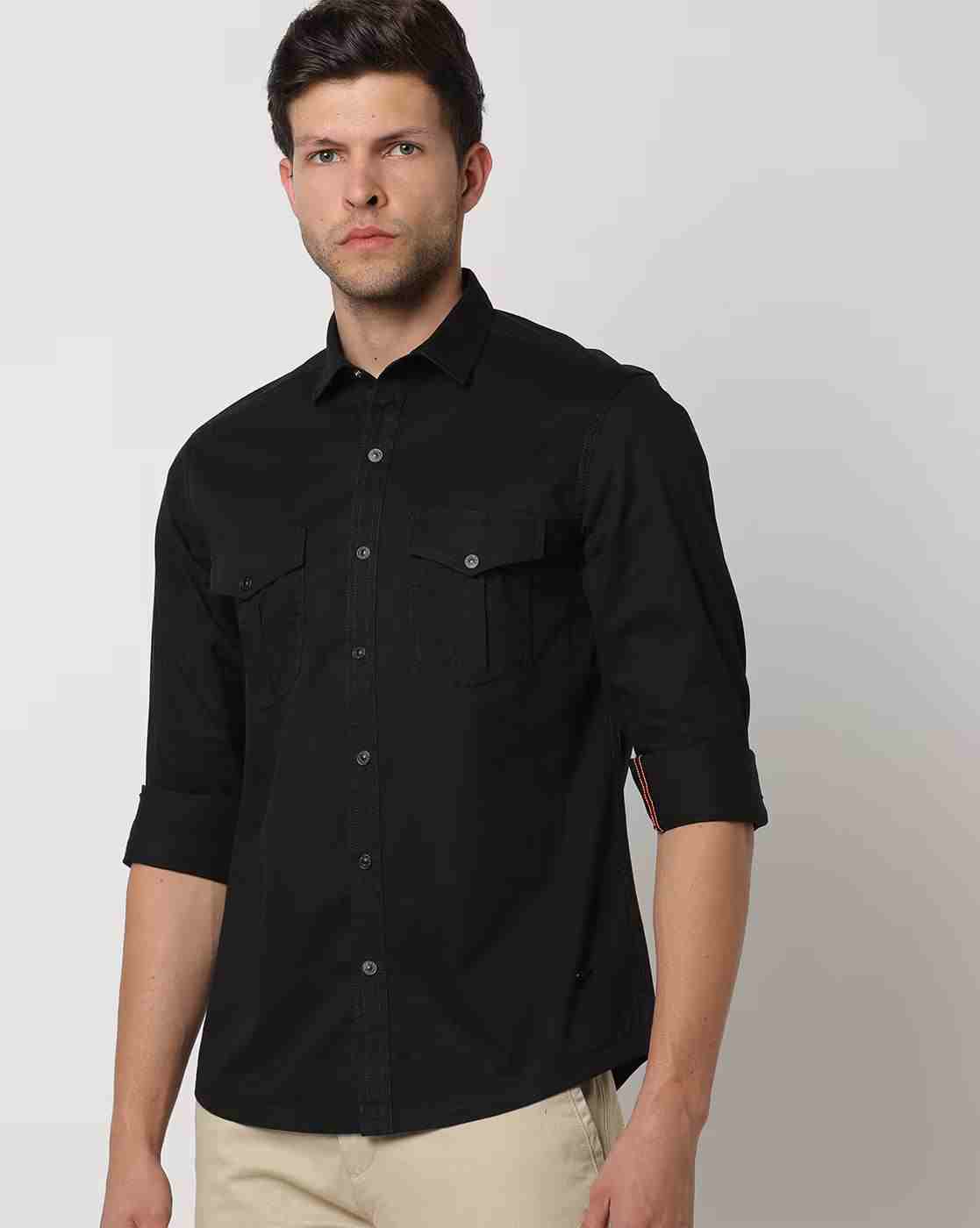 JOHN PLAYERS JEANS | Men Cutaway Collar Slim Fit Shirt|0