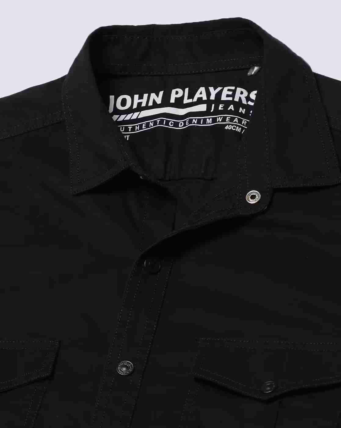 JOHN PLAYERS JEANS | Men Cutaway Collar Slim Fit Shirt|4