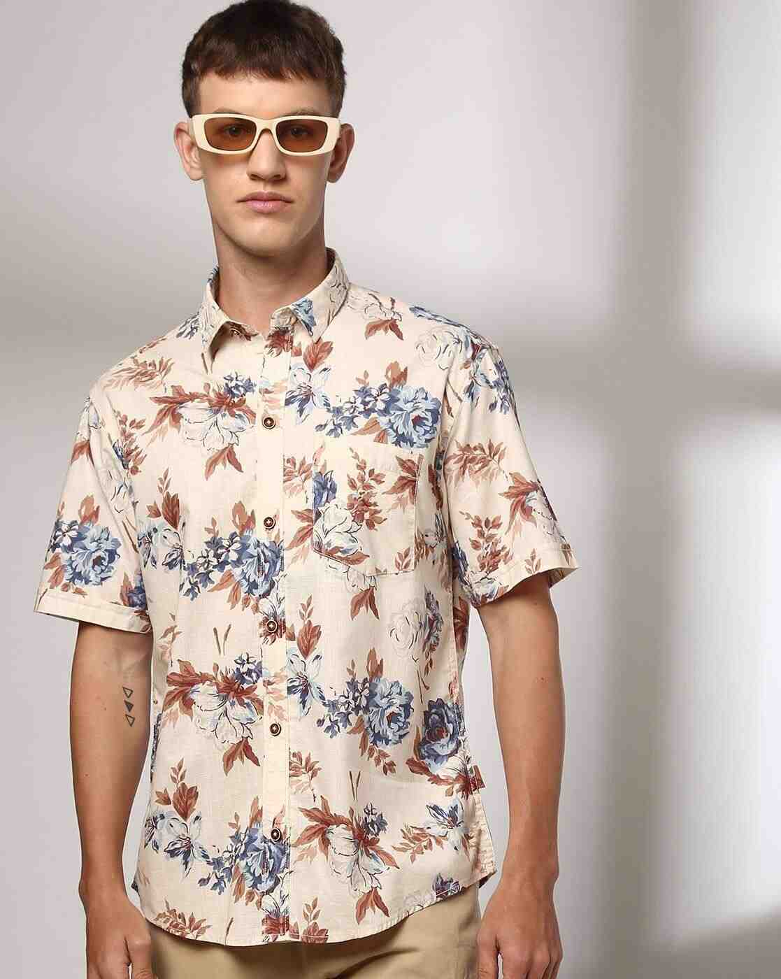 Men Floral Print Relaxed Fit Shirt