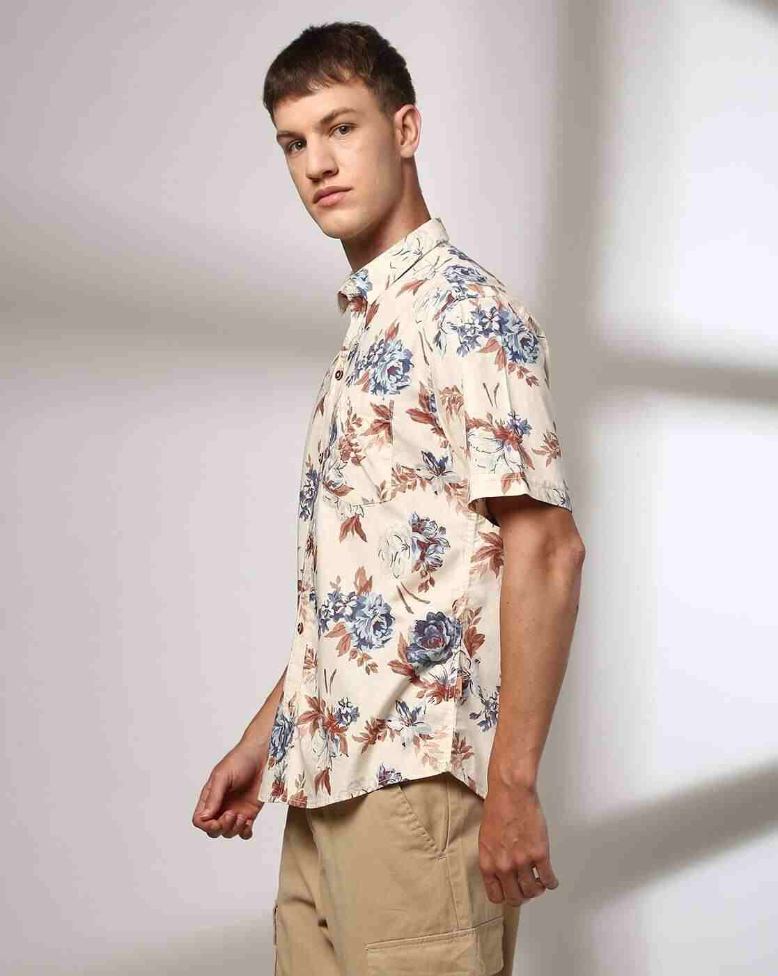 JOHN PLAYERS JEANS | Men Floral Print Relaxed Fit Shirt